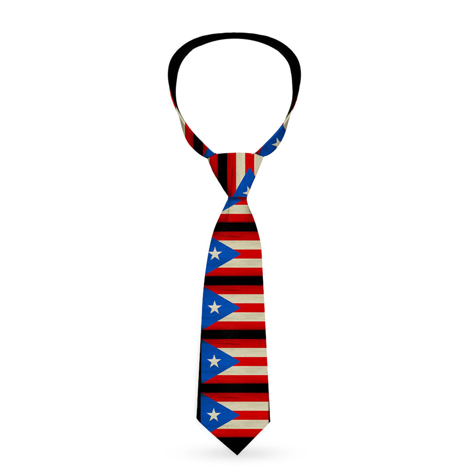Buckle-Down Necktie - Puerto Rico Flag Weathered Neckties Buckle-Down
