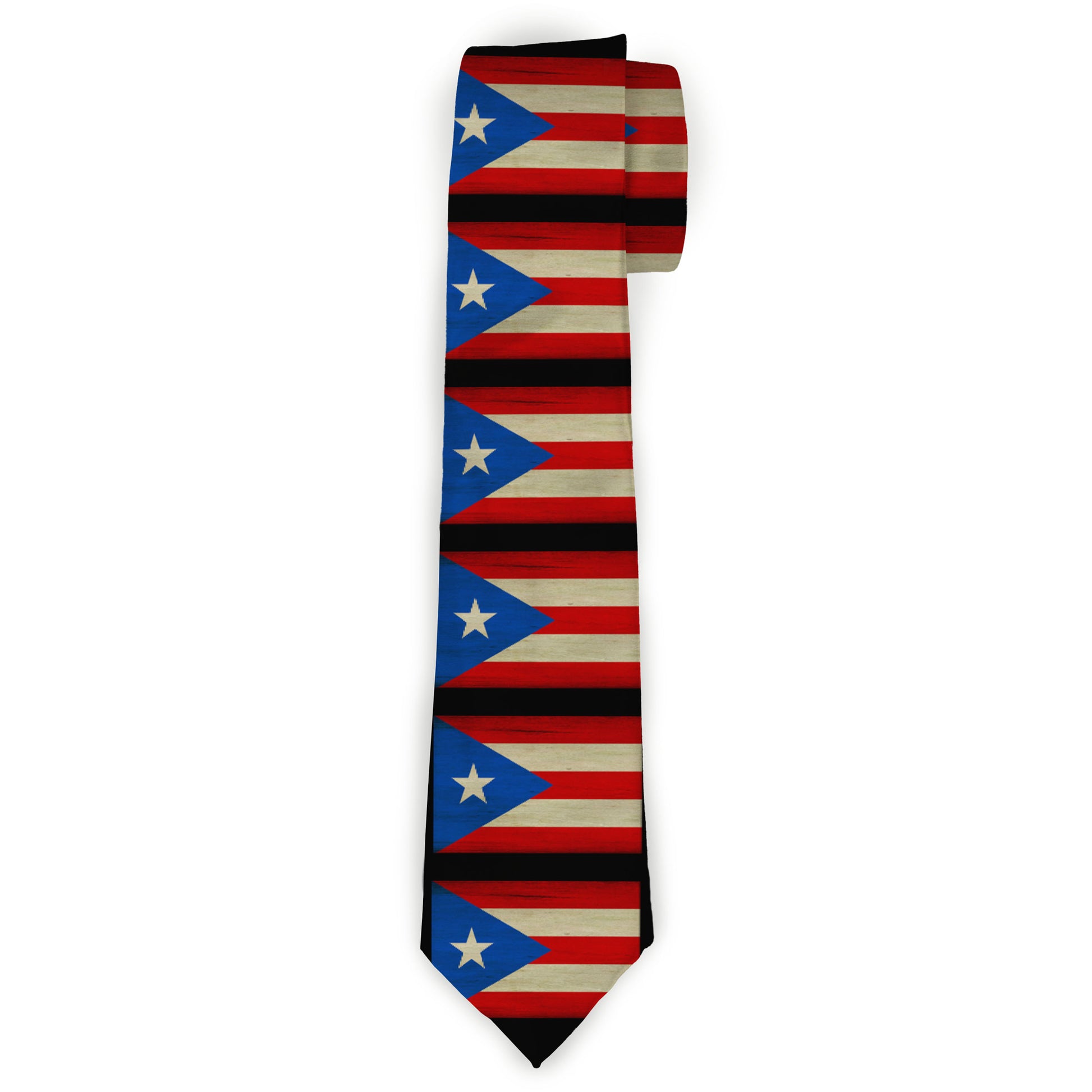 Buckle-Down Necktie - Puerto Rico Flag Weathered Neckties Buckle-Down