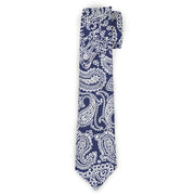 Buckle-Down Necktie - Paisley Blue/White Neckties Buckle-Down