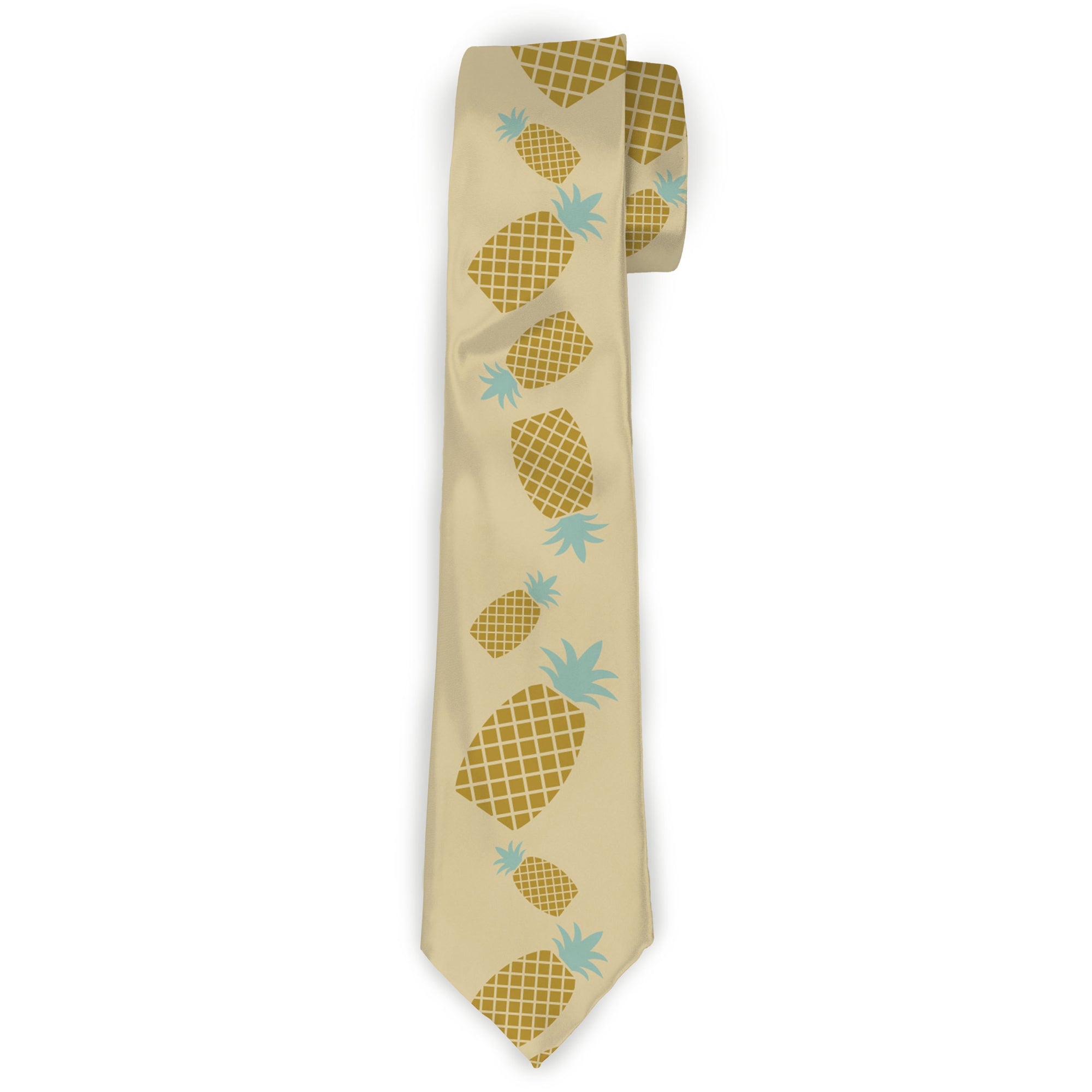 Buckle-Down Necktie - Pineapples Rotating Tan Neckties Buckle-Down