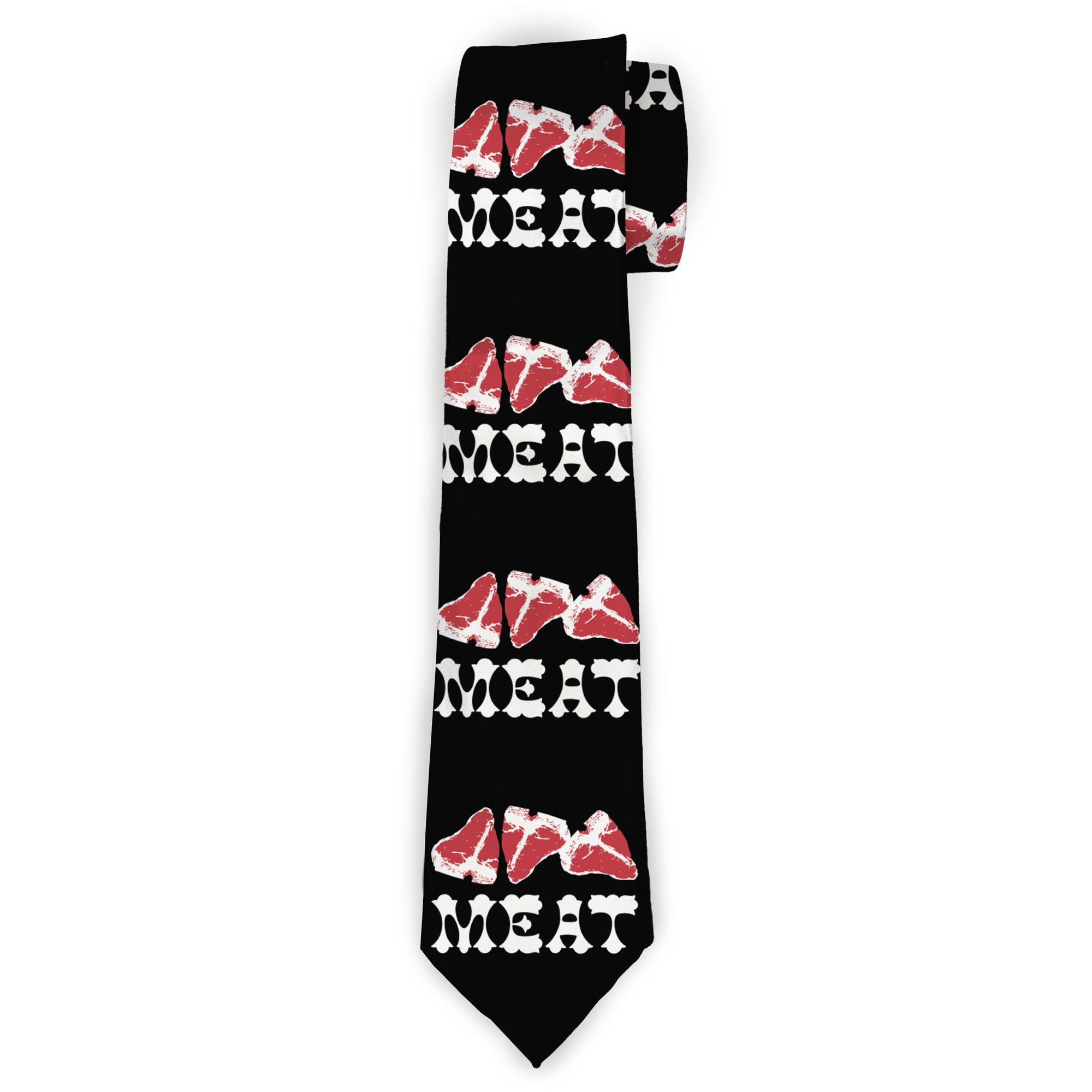 Buckle-Down Necktie - Steaks w/MEAT Text Neckties Buckle-Down