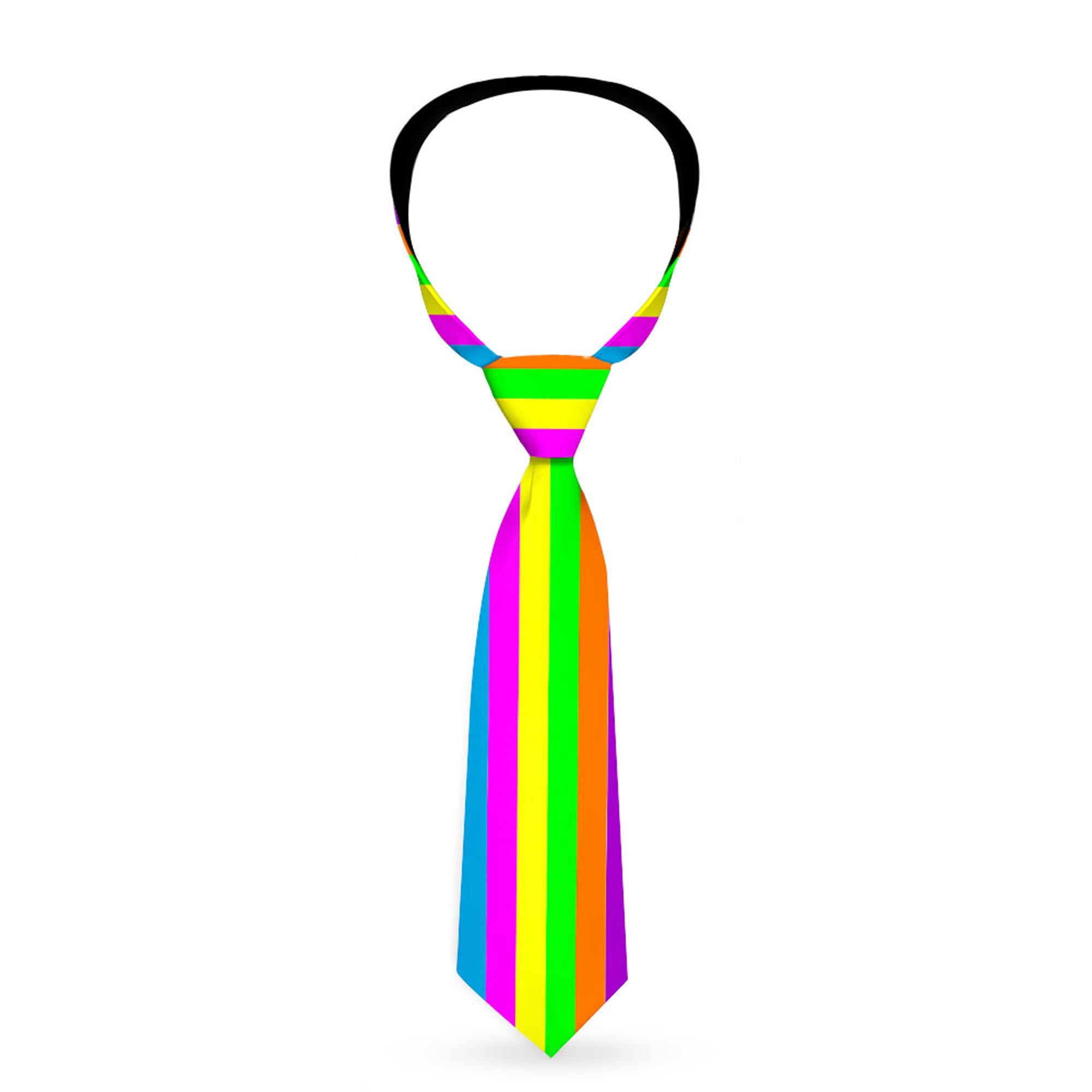 Buckle-Down Necktie - Stripes Purple/Orange/Green/Yellow/Pink/Blue Neckties Buckle-Down
