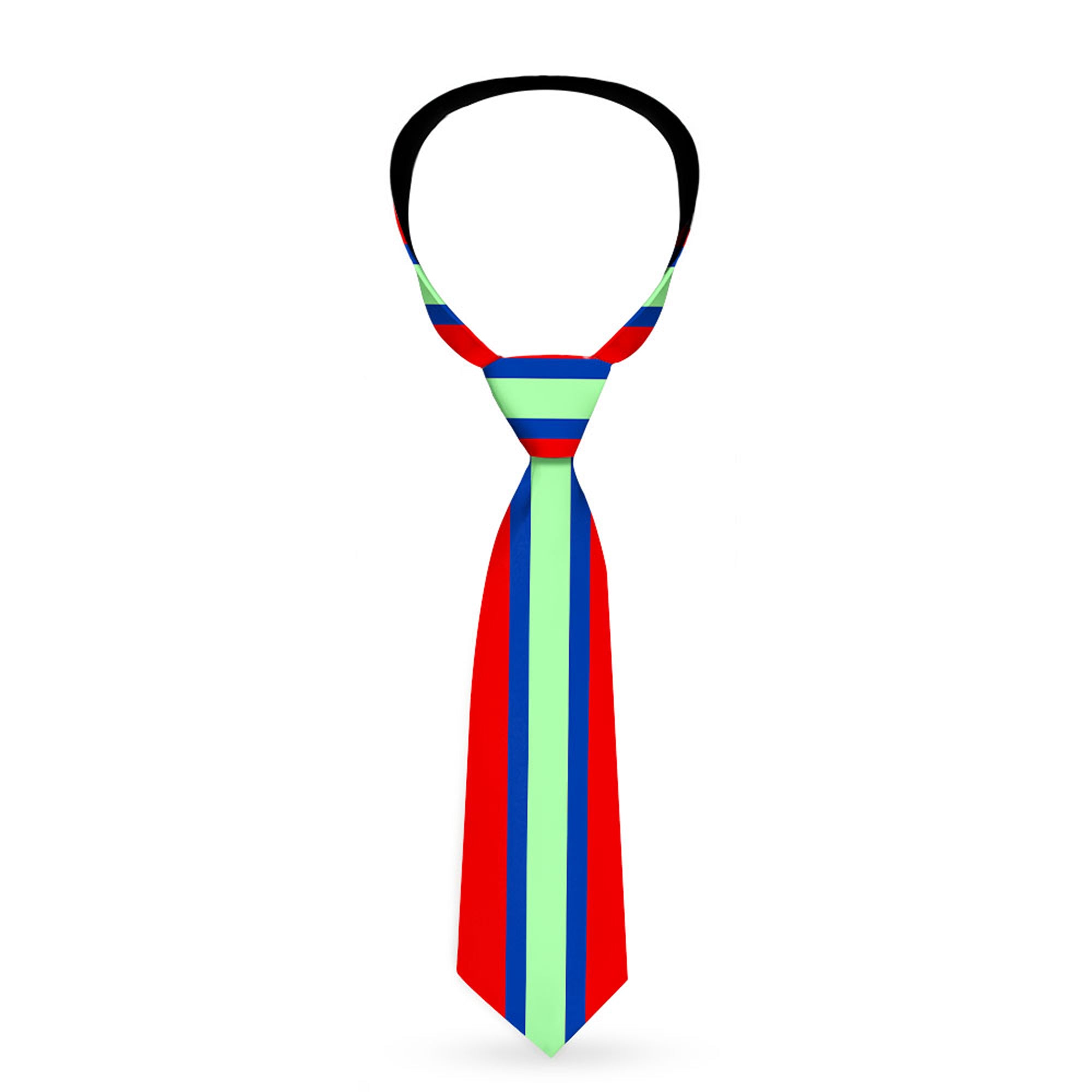 Buckle-Down Necktie - Stripes Red/Blue/Green Neckties Buckle-Down