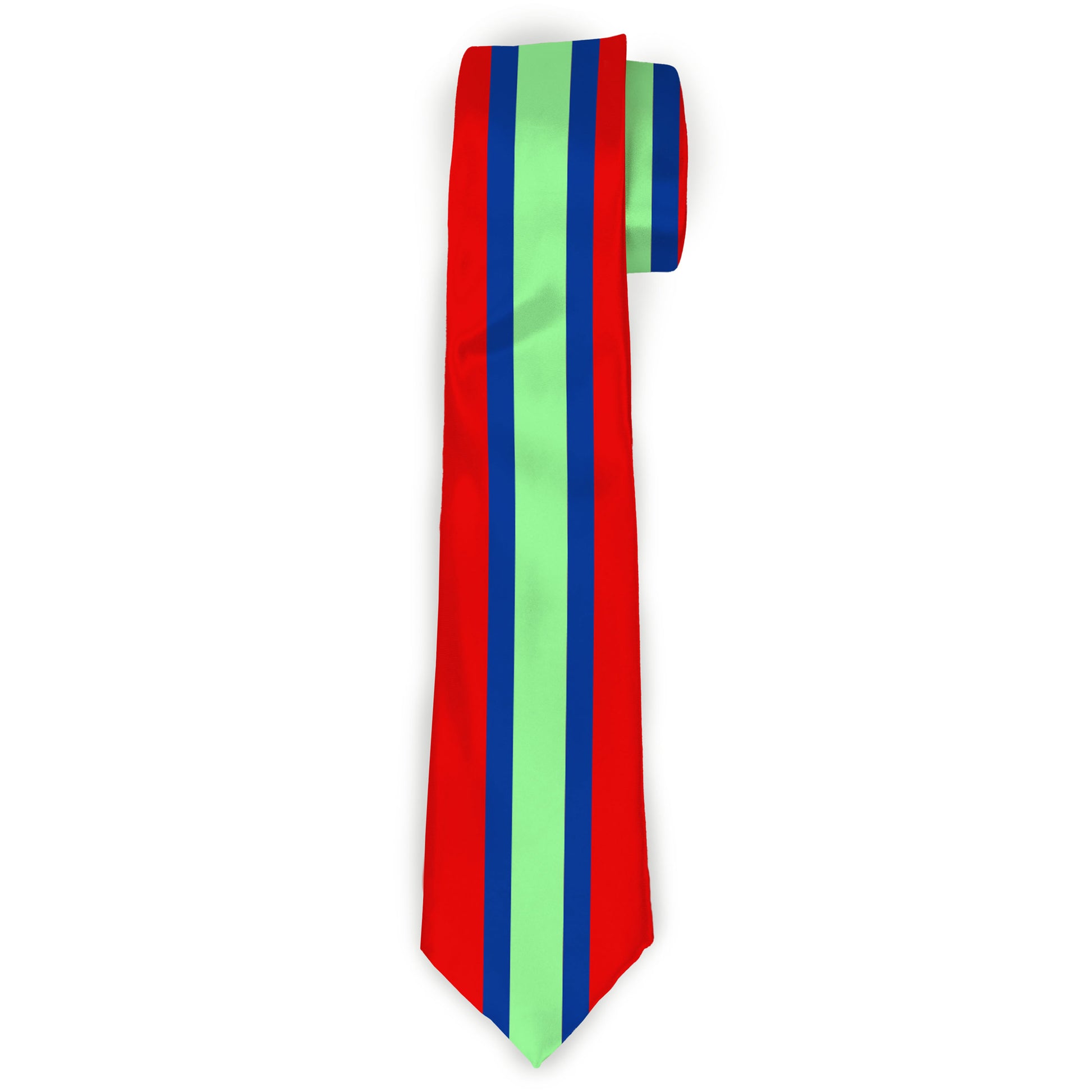 Buckle-Down Necktie - Stripes Red/Blue/Green Neckties Buckle-Down