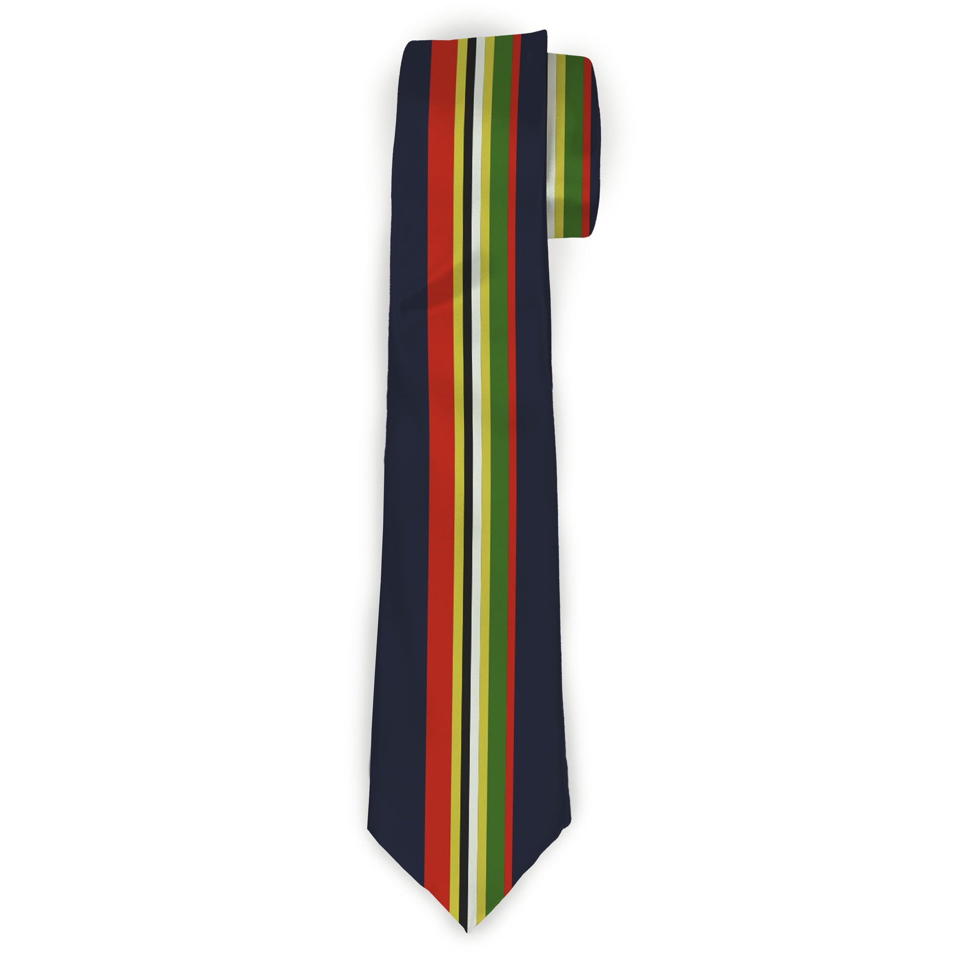 Buckle-Down Necktie - Stripes Navy/Red/Yellow/Black/White/Green Neckties Buckle-Down