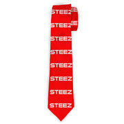 Buckle-Down Necktie - STEEZ Flat Red/White Neckties Buckle-Down
