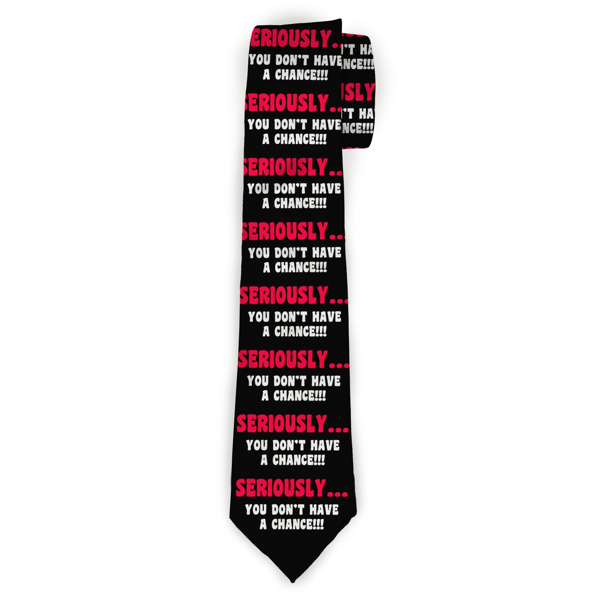 Buckle-Down Necktie - SERIOUSLY?YOU DON'T HAVE A CHANCE Blk/Red/Wht Neckties Buckle-Down