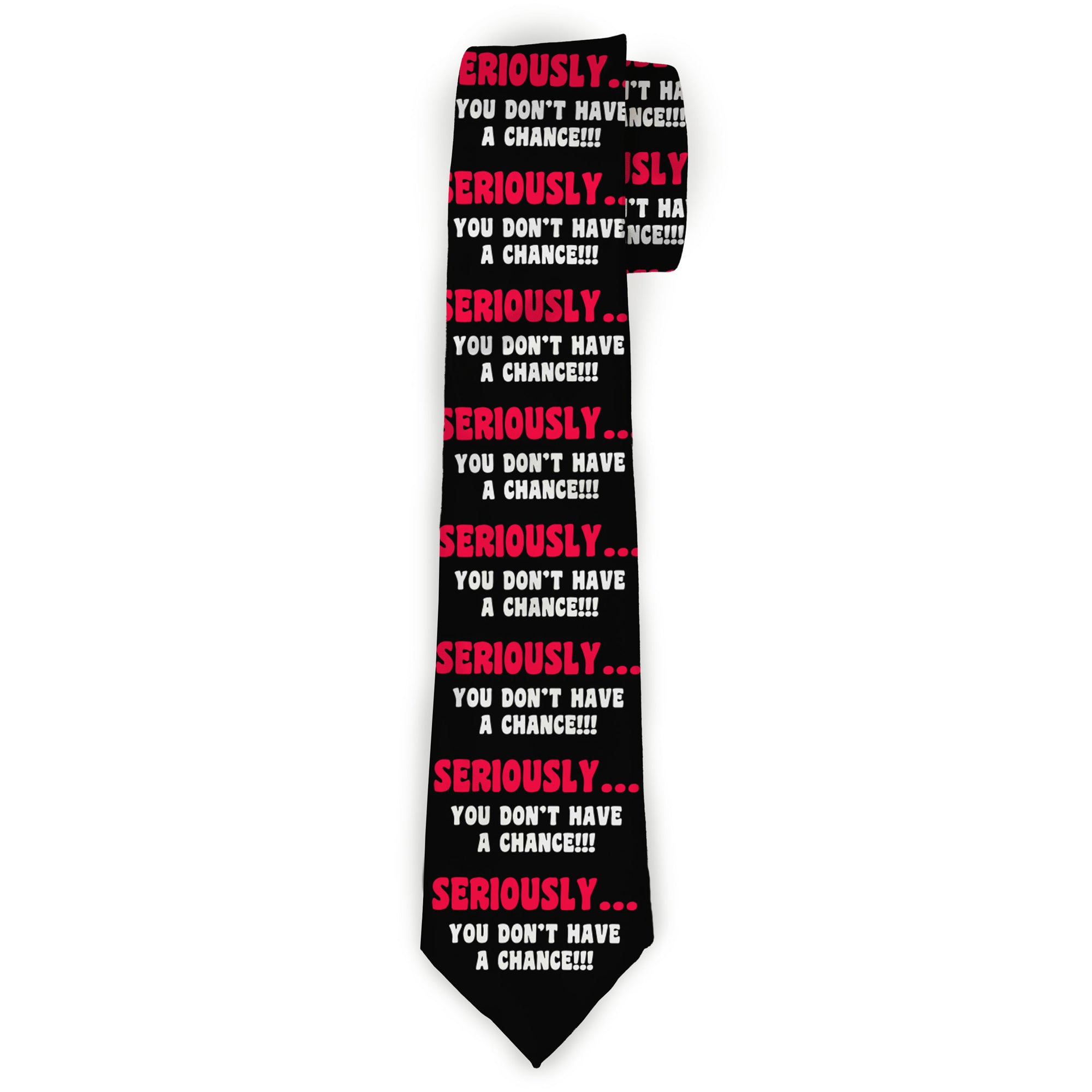 Buckle-Down Necktie - SERIOUSLY?YOU DON'T HAVE A CHANCE Blk/Red/Wht Neckties Buckle-Down