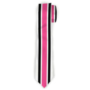 Buckle-Down Necktie - Stripes White/Black/White/Pink Neckties Buckle-Down