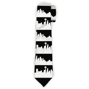 Buckle-Down Necktie - Seattle Solid Skyline Black/White Neckties Buckle-Down