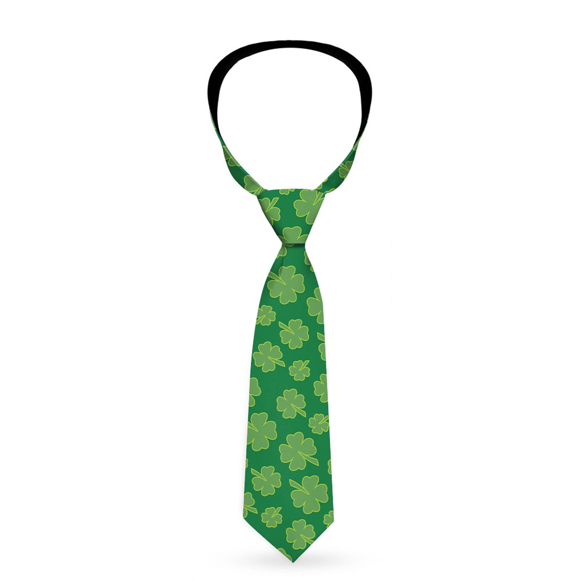 Buckle-Down Necktie - St. Pat's Clovers Scattered Greens Neckties Buckle-Down