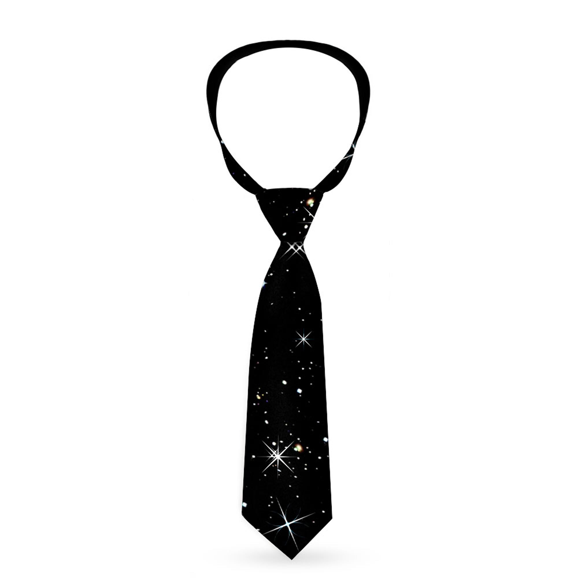 Buckle-Down Necktie - Shining Stars Black/White Neckties Buckle-Down