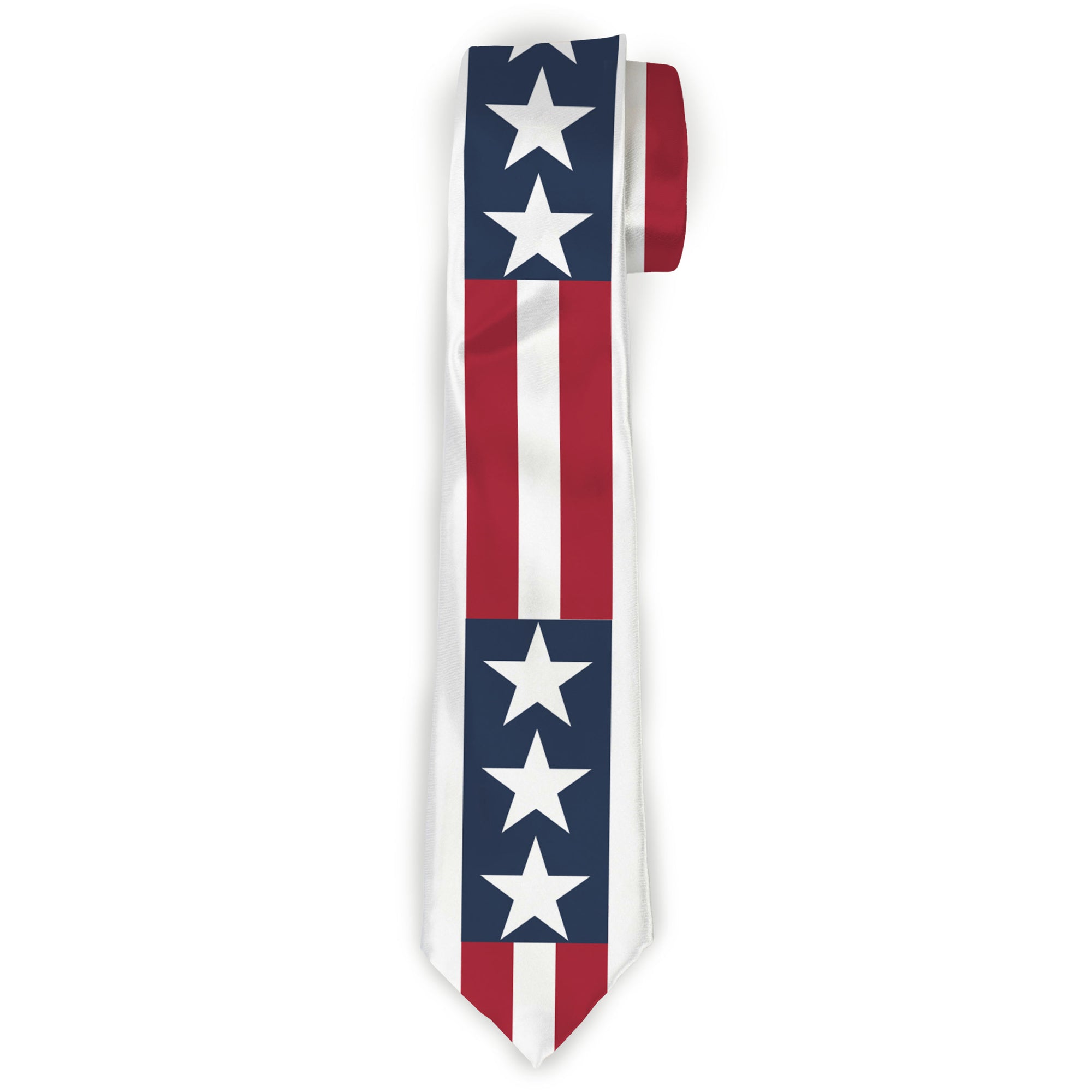 Buckle-Down Necktie - Stars & Stripes Blue/White/Red/White Neckties Buckle-Down