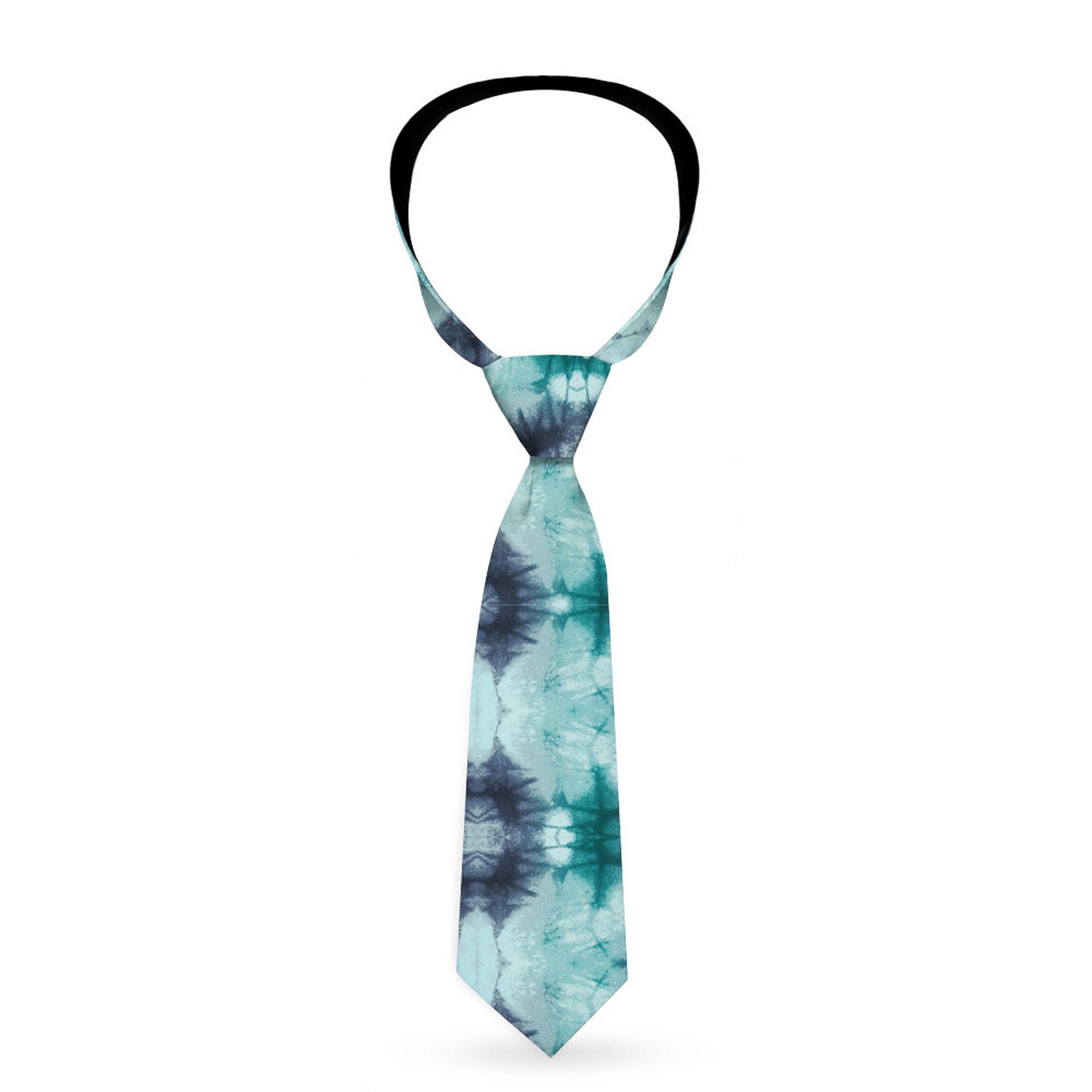 Buckle-Down Necktie - Tie Dye Reflection Turquoise Blues Neckties Buckle-Down