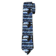 Buckle-Down Necktie - CALIFORNIA REPUBLIC/Bear/Stars Silhouette Black/Scenic Mountains Neckties Buckle-Down