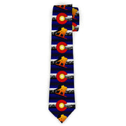 Buckle-Down Necktie - Colorado Snowboarder3 Orange/Mountians Neckties Buckle-Down