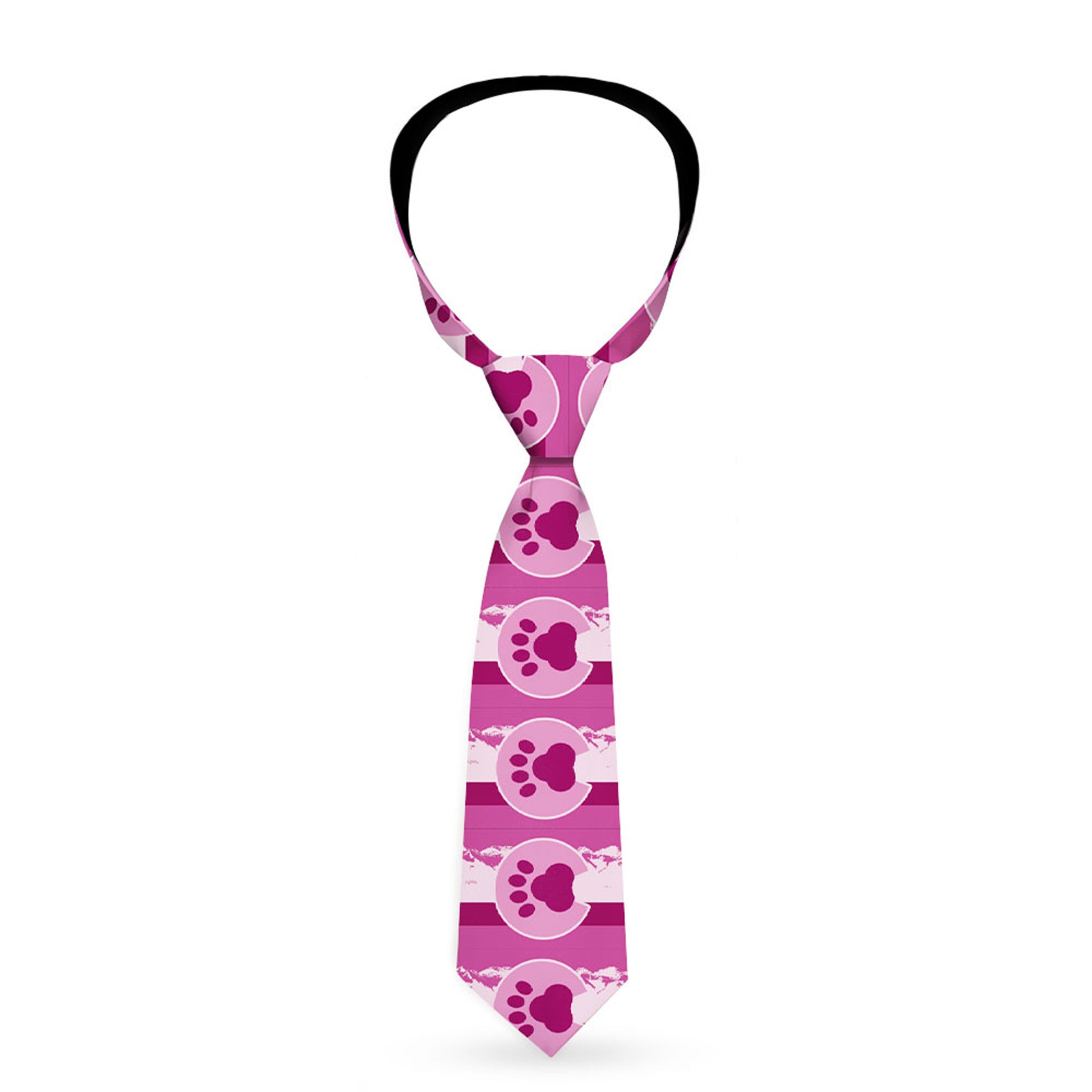 Buckle-Down Necktie - Colorado Paw/Mountains Pinks Neckties Buckle-Down