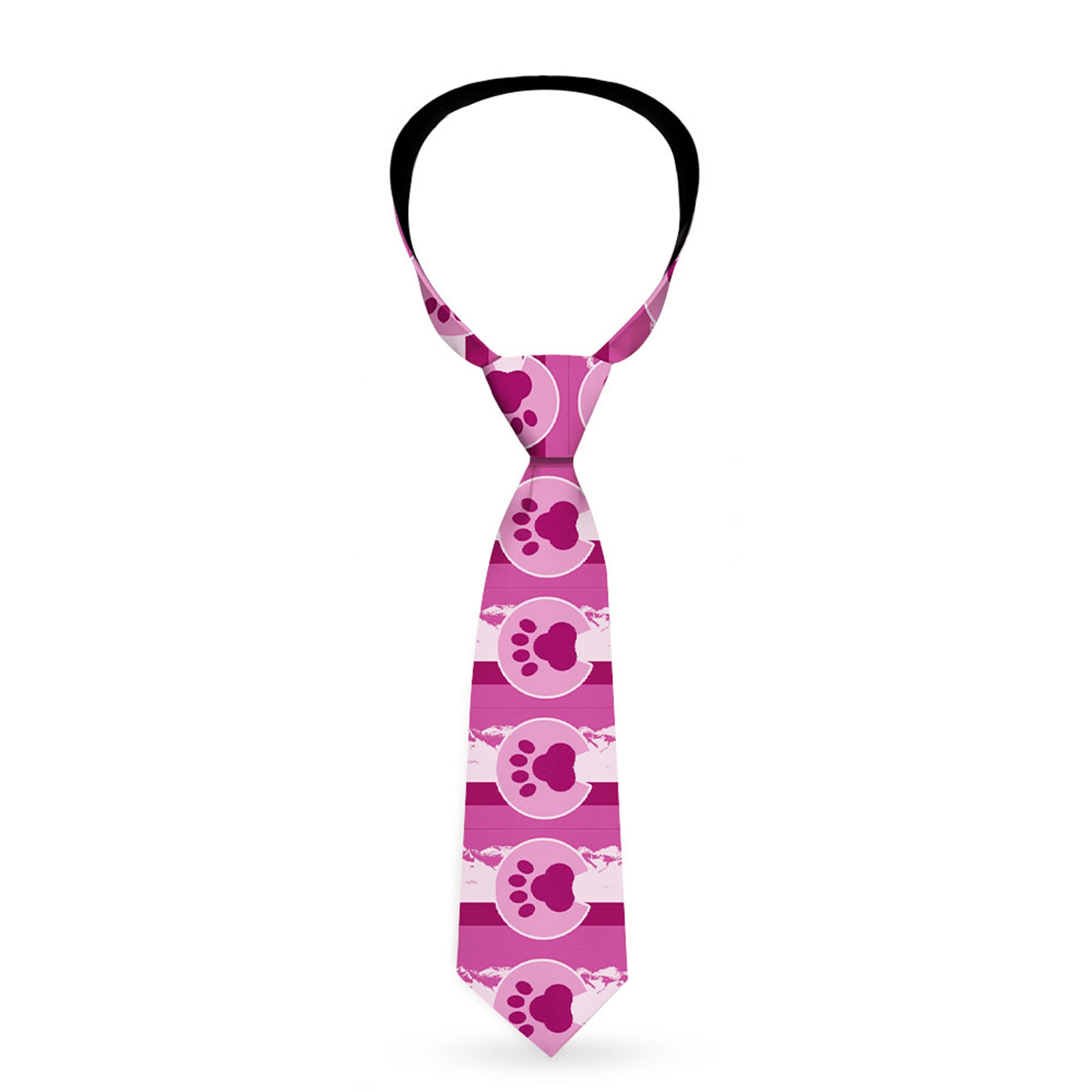Buckle-Down Necktie - Colorado Paw/Mountains Pinks Neckties Buckle-Down