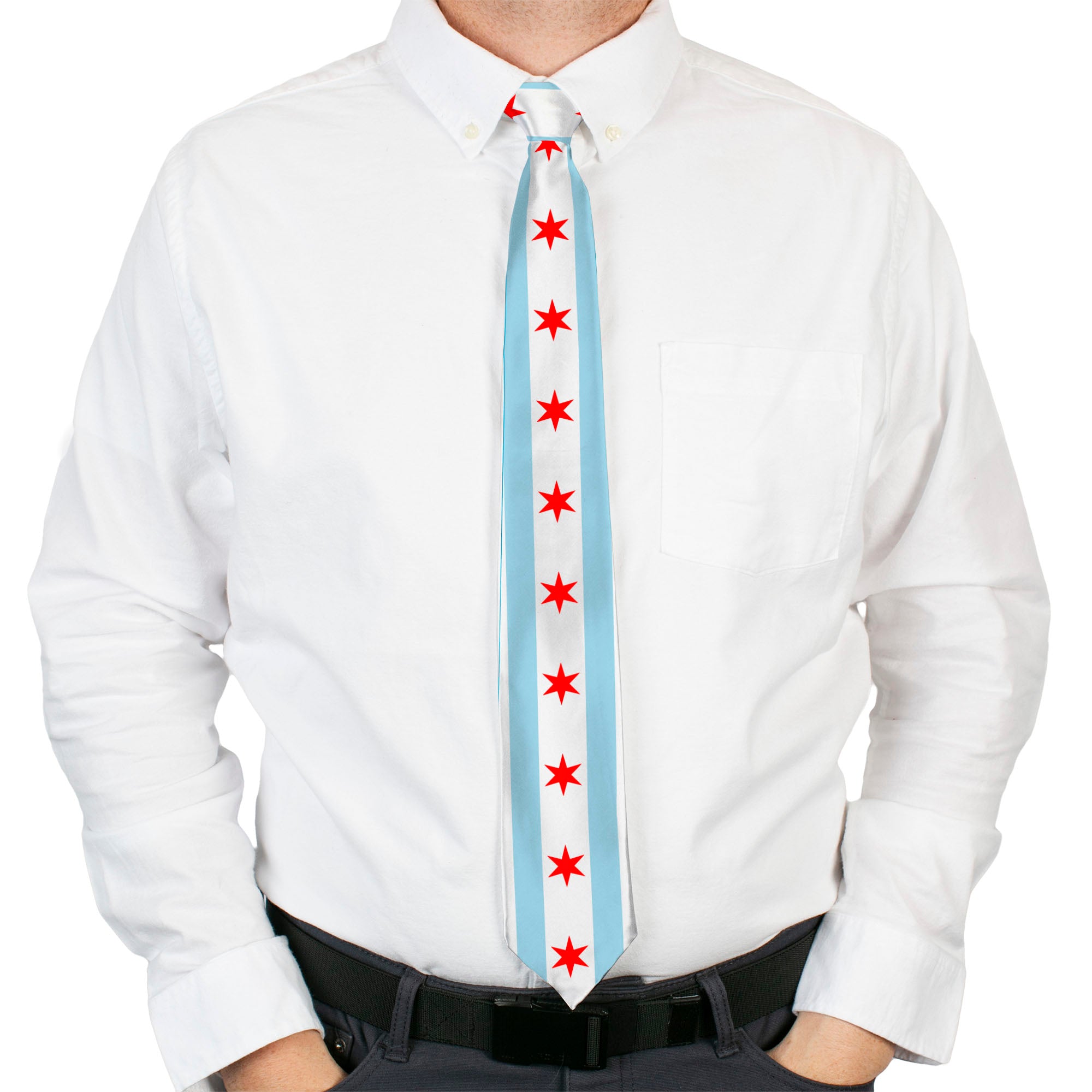 Buckle-Down Necktie - Chicago Flag Neckties Buckle-Down