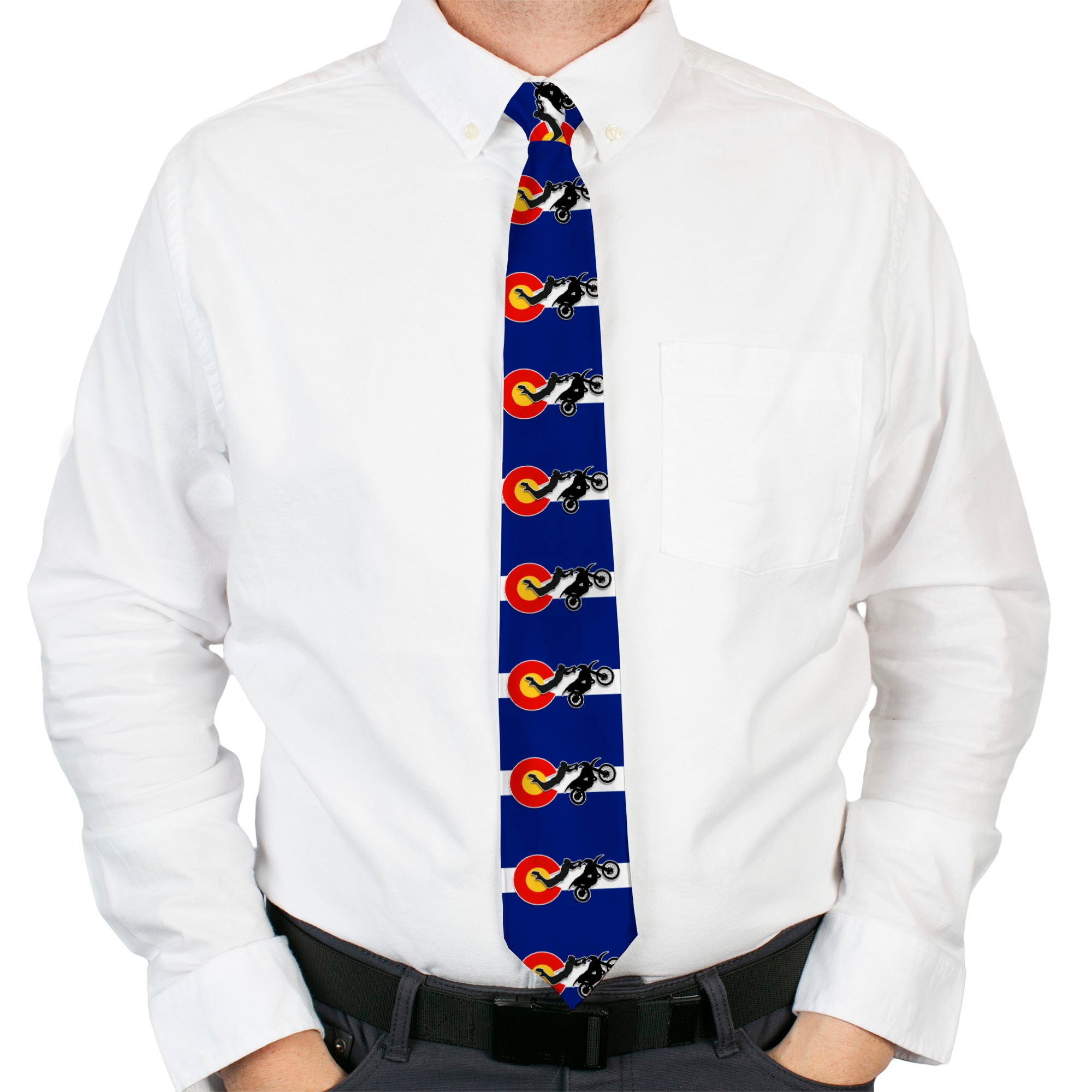 Buckle-Down Necktie - Colorado/Freestyle Motocross Superman Neckties Buckle-Down