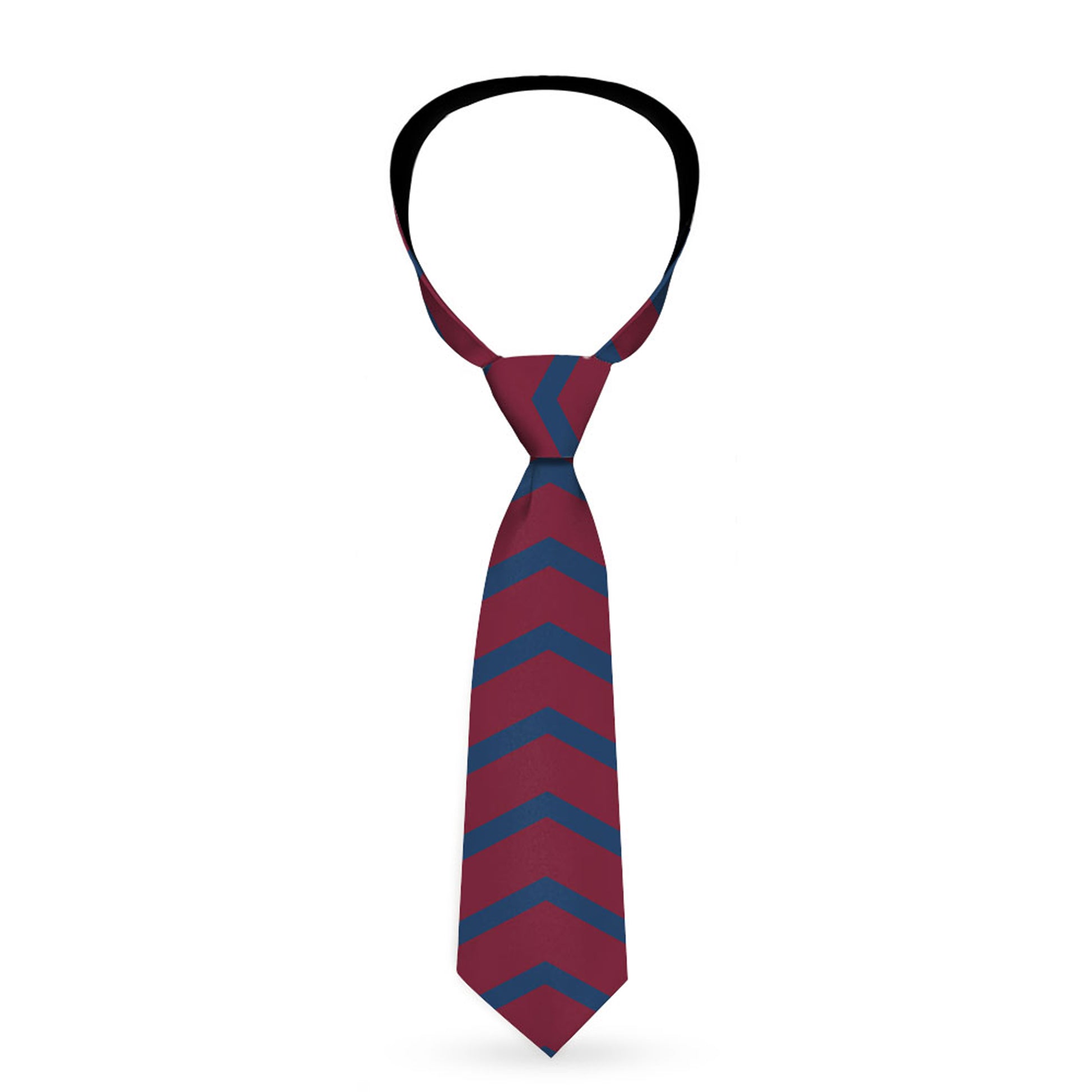 Buckle-Down Necktie - Chevron2 Red/Navy Neckties Buckle-Down