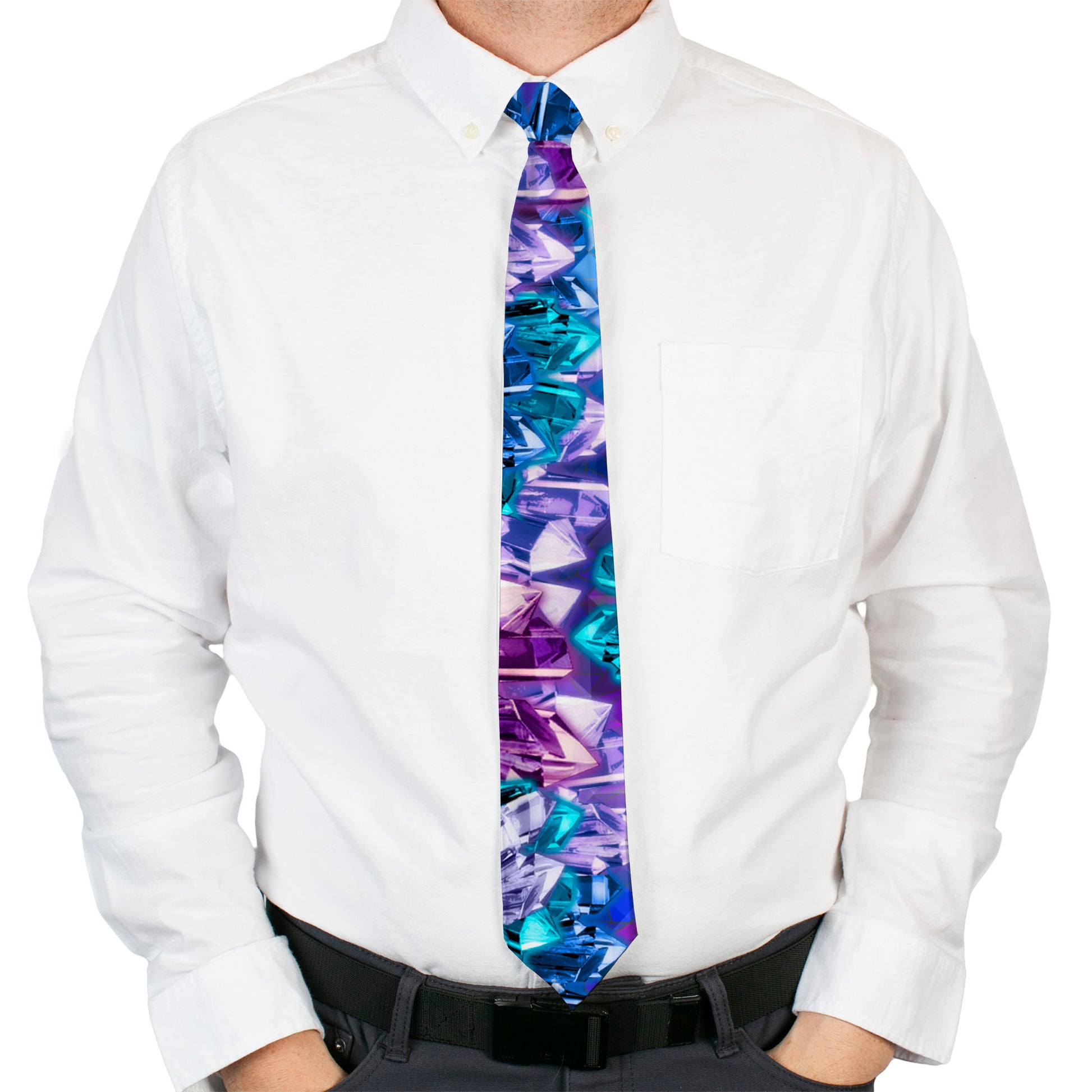Buckle-Down Necktie - Crystals2 Blues/Purples Neckties Buckle-Down