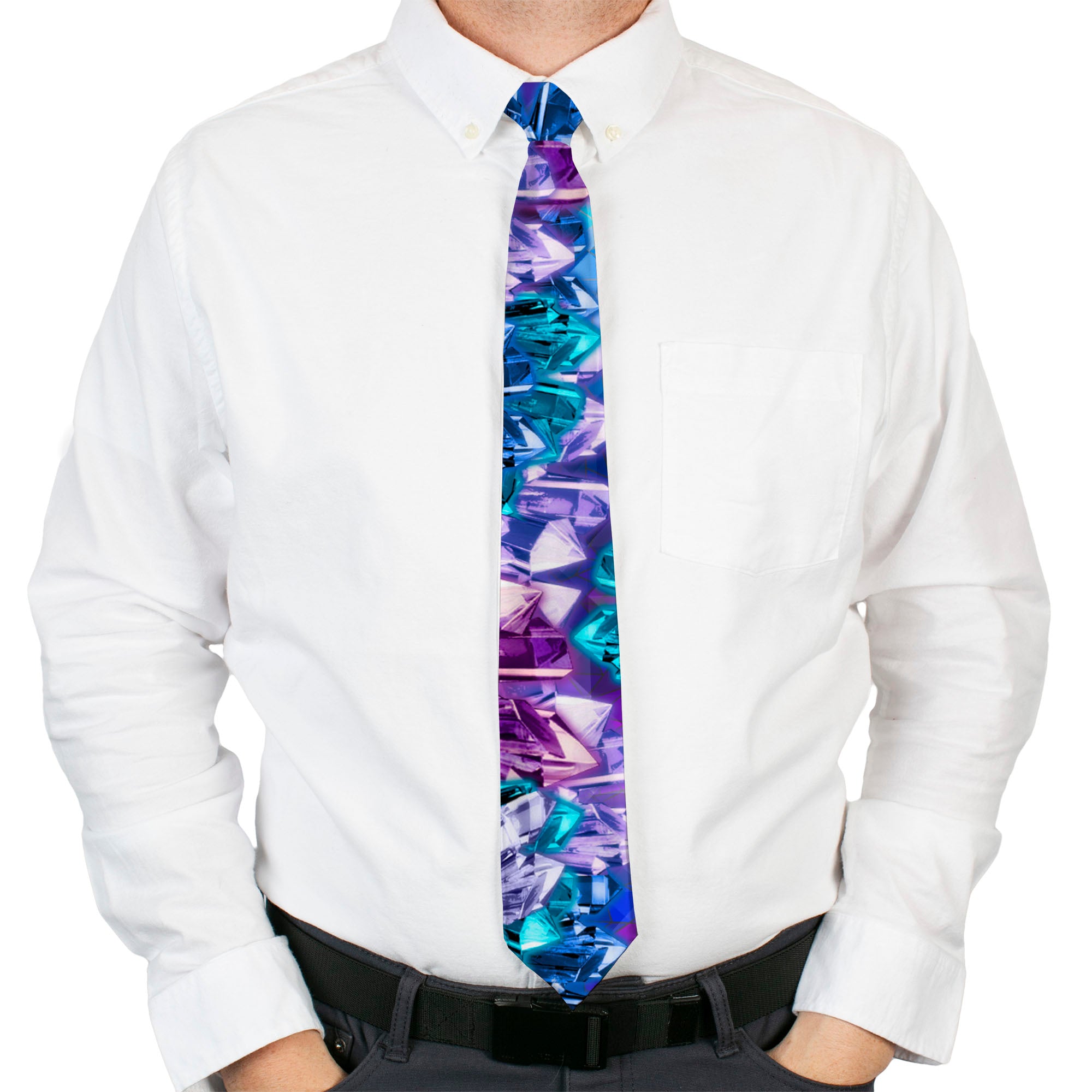 Buckle-Down Necktie - Crystals2 Blues/Purples Neckties Buckle-Down