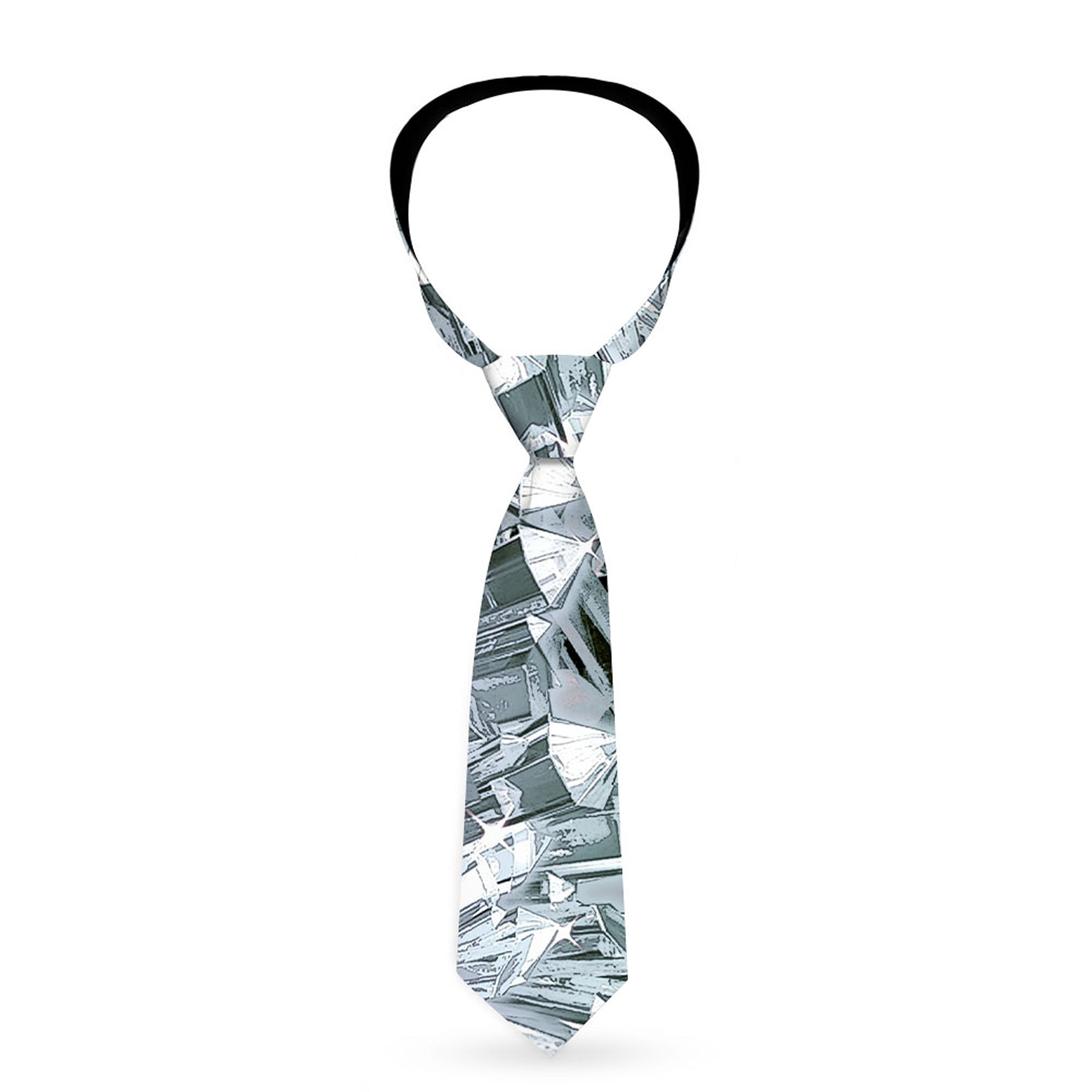 Buckle-Down Necktie - Crystals3 Clear Neckties Buckle-Down