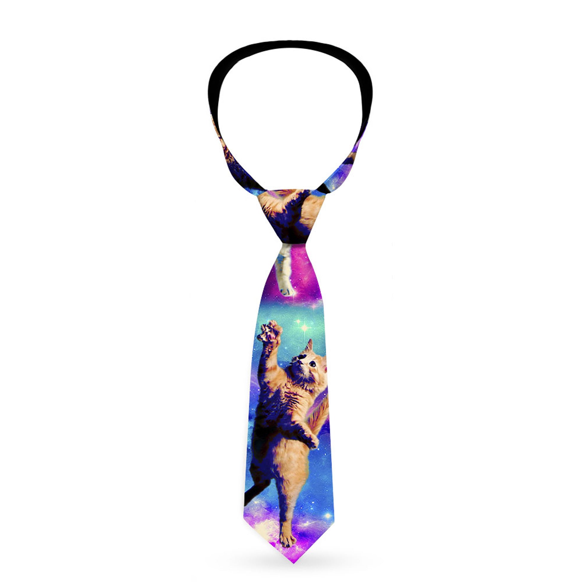 Necktie Standard - Cats in Space Pinks/Blues Neckties Buckle-Down