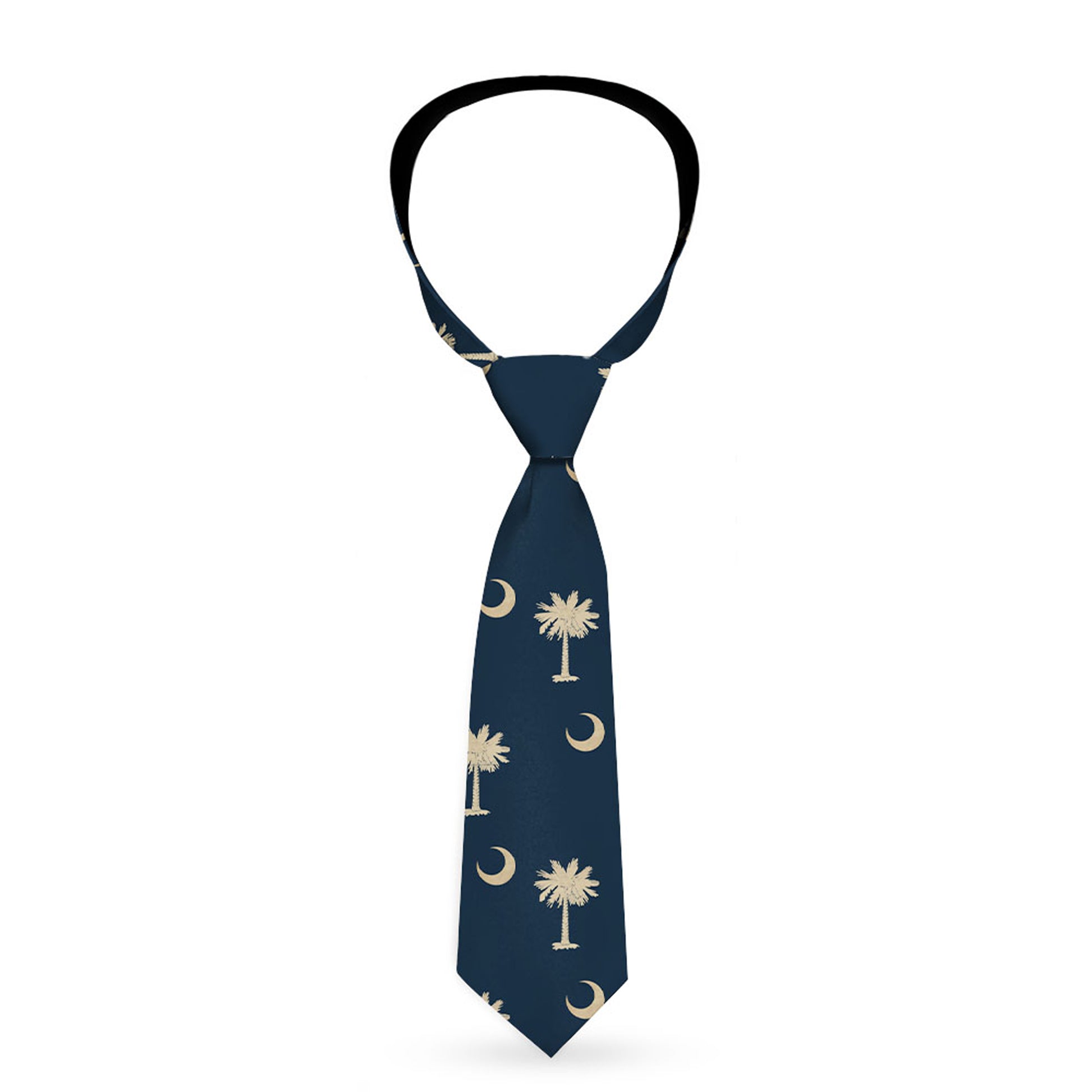 Buckle-Down Necktie - South Carolina Flag Distressed/Black Neckties Buckle-Down