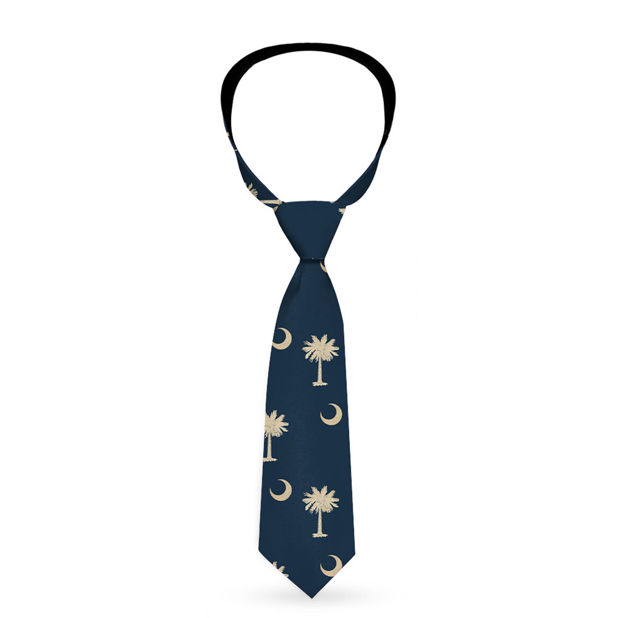 Buckle-Down Necktie - South Carolina Flag Distressed/Black Neckties Buckle-Down