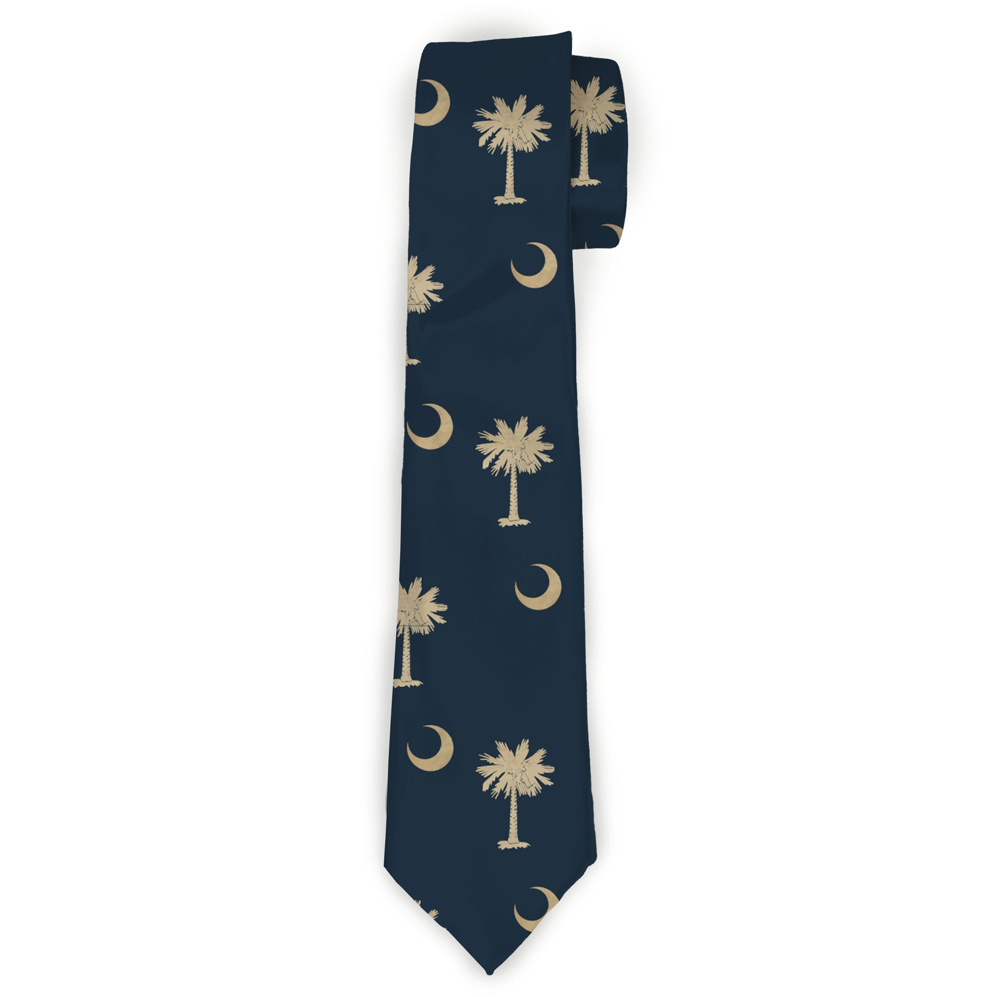 Buckle-Down Necktie - South Carolina Flag Distressed/Black Neckties Buckle-Down