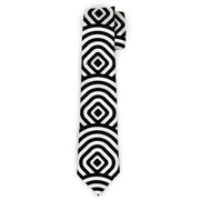 Buckle-Down Necktie - Square Target White/Black Neckties Buckle-Down