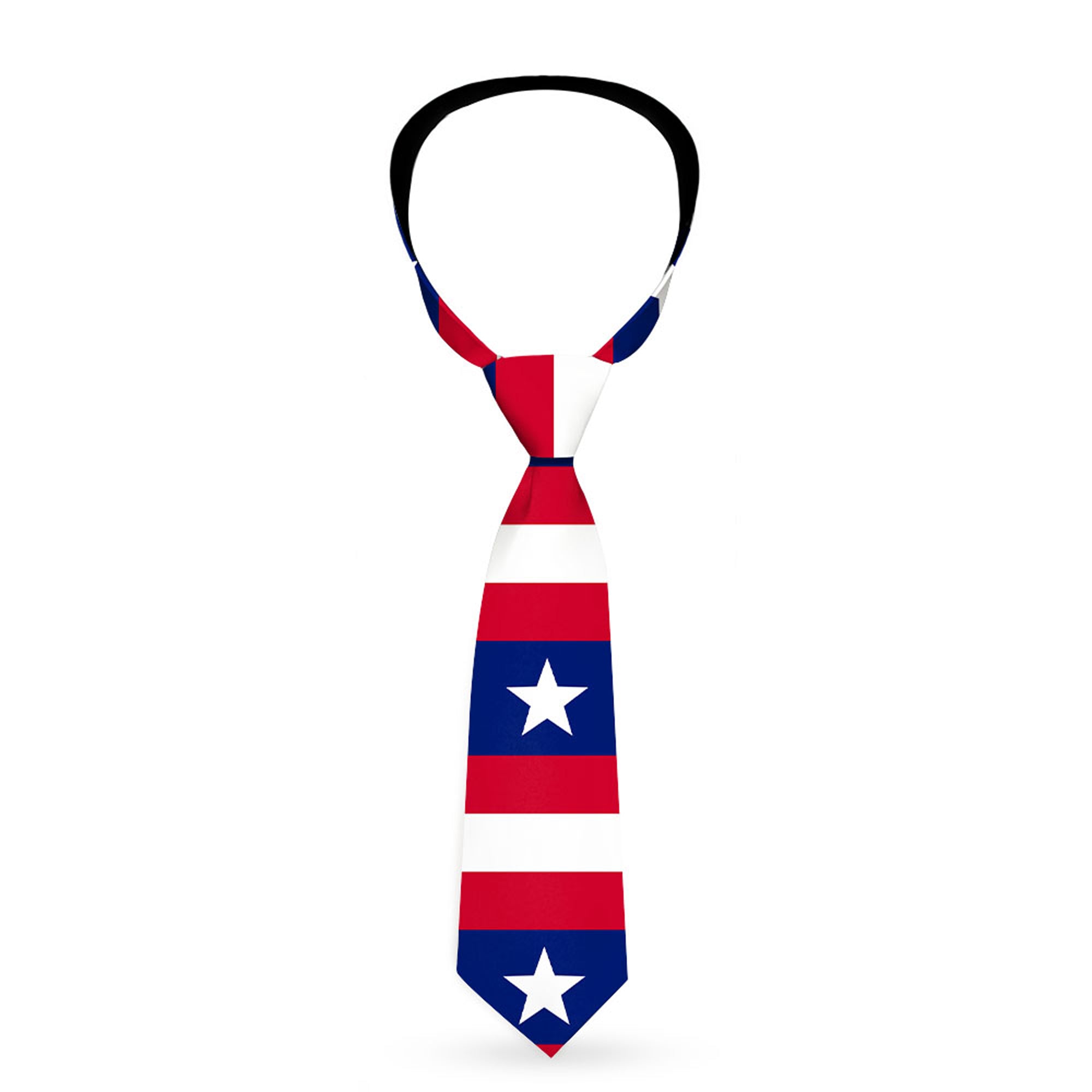 Buckle-Down Necktie - Stars & Stripes Ribbon Red/Blue/White Neckties Buckle-Down
