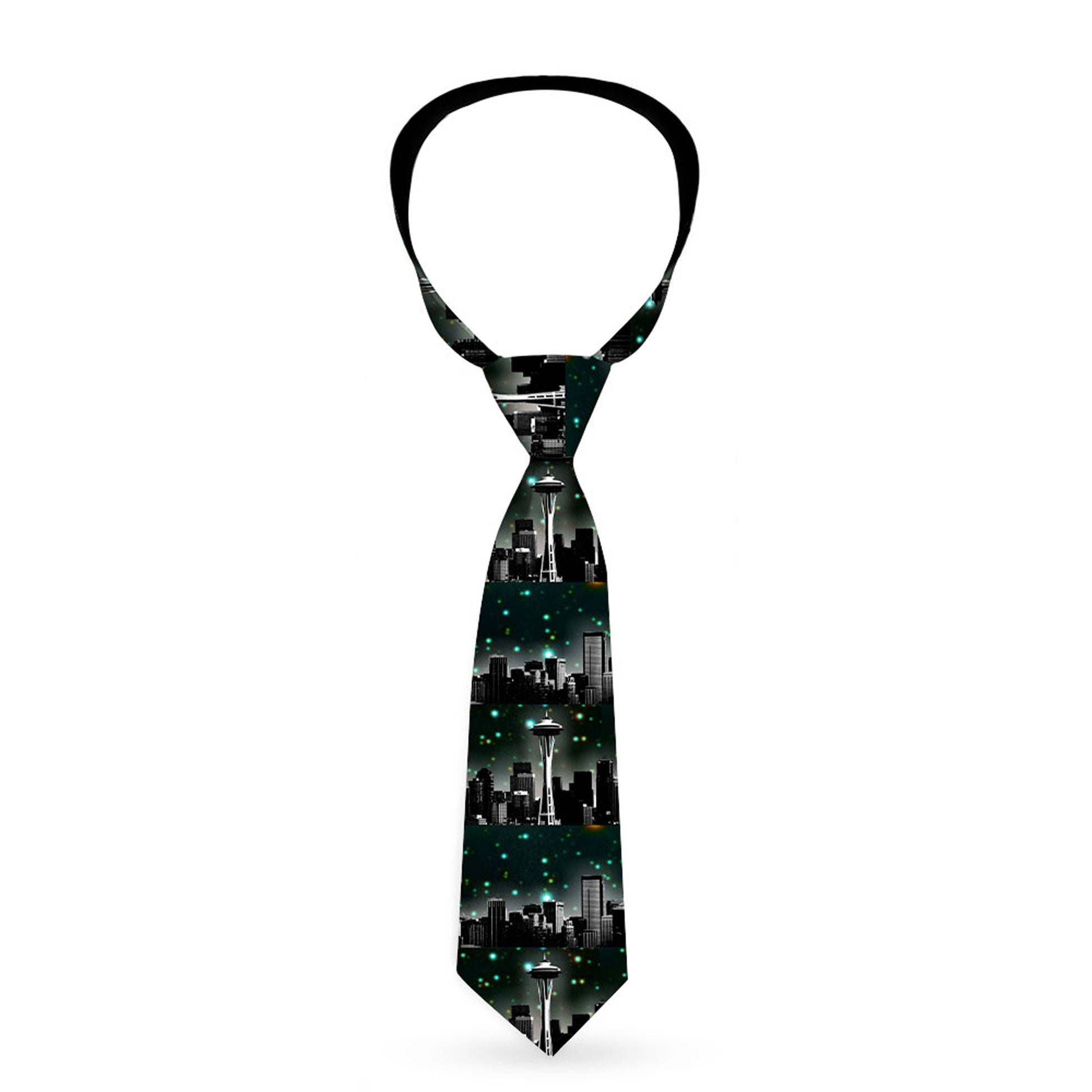 Buckle-Down Necktie - Seattle Vivid Skyline/Space Dust Neckties Buckle-Down