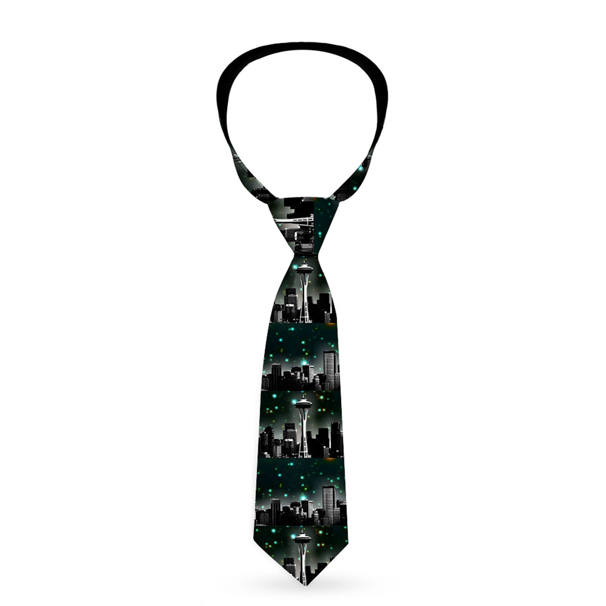 Buckle-Down Necktie - Seattle Vivid Skyline/Space Dust Neckties Buckle-Down