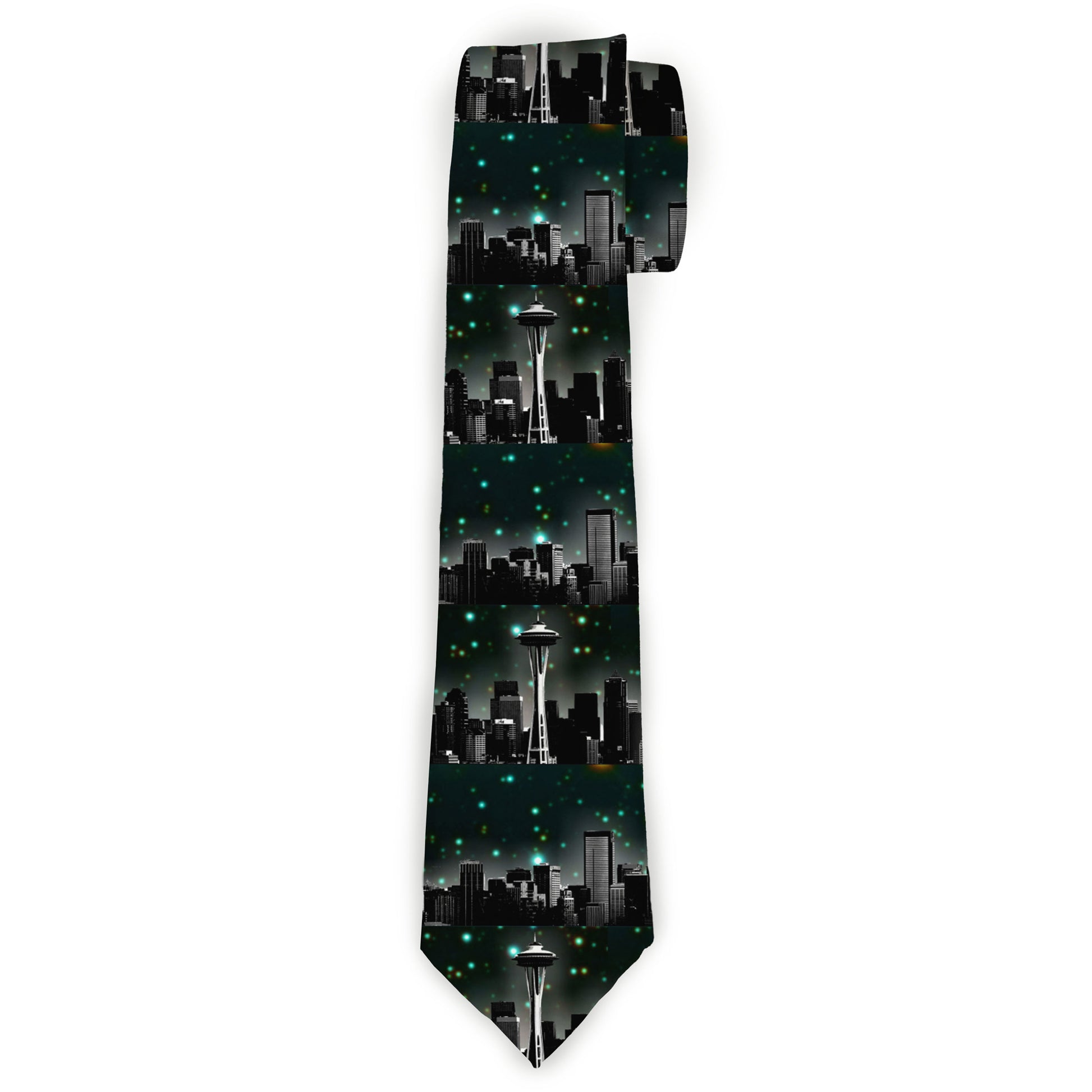 Buckle-Down Necktie - Seattle Vivid Skyline/Space Dust Neckties Buckle-Down