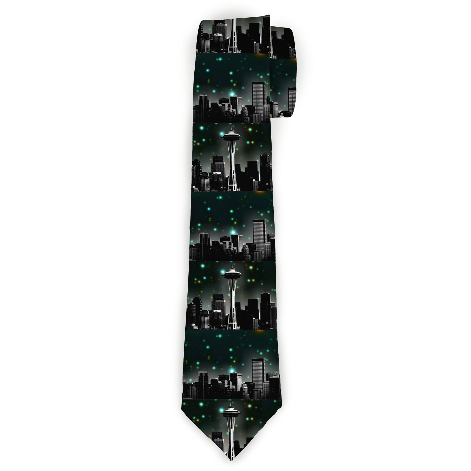 Buckle-Down Necktie - Seattle Vivid Skyline/Space Dust Neckties Buckle-Down