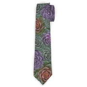 Buckle-Down Necktie - Succulents Stacked Green/Pink/Orange Neckties Buckle-Down