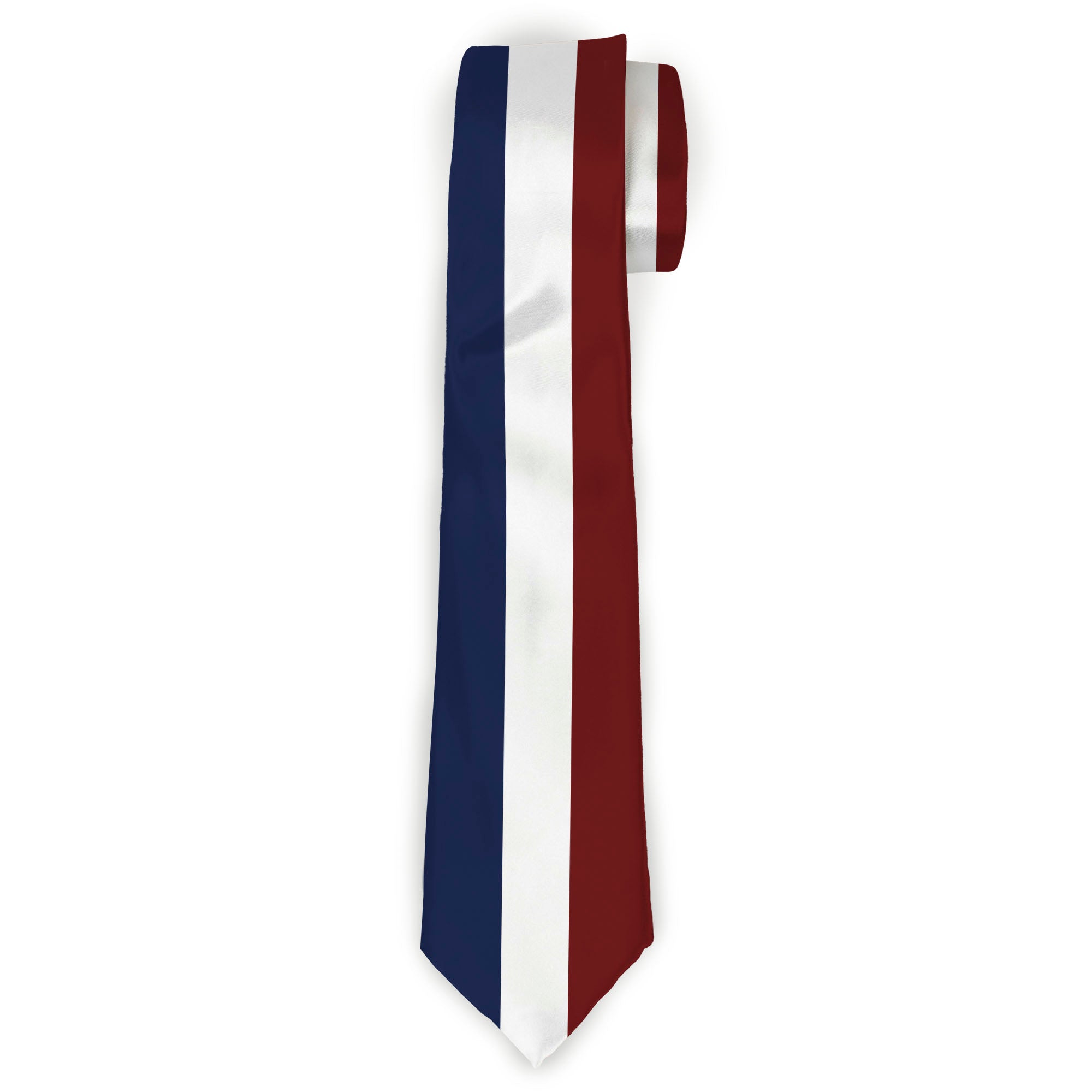 Buckle-Down Necktie - Stripes Red/White/Blue Neckties Buckle-Down
