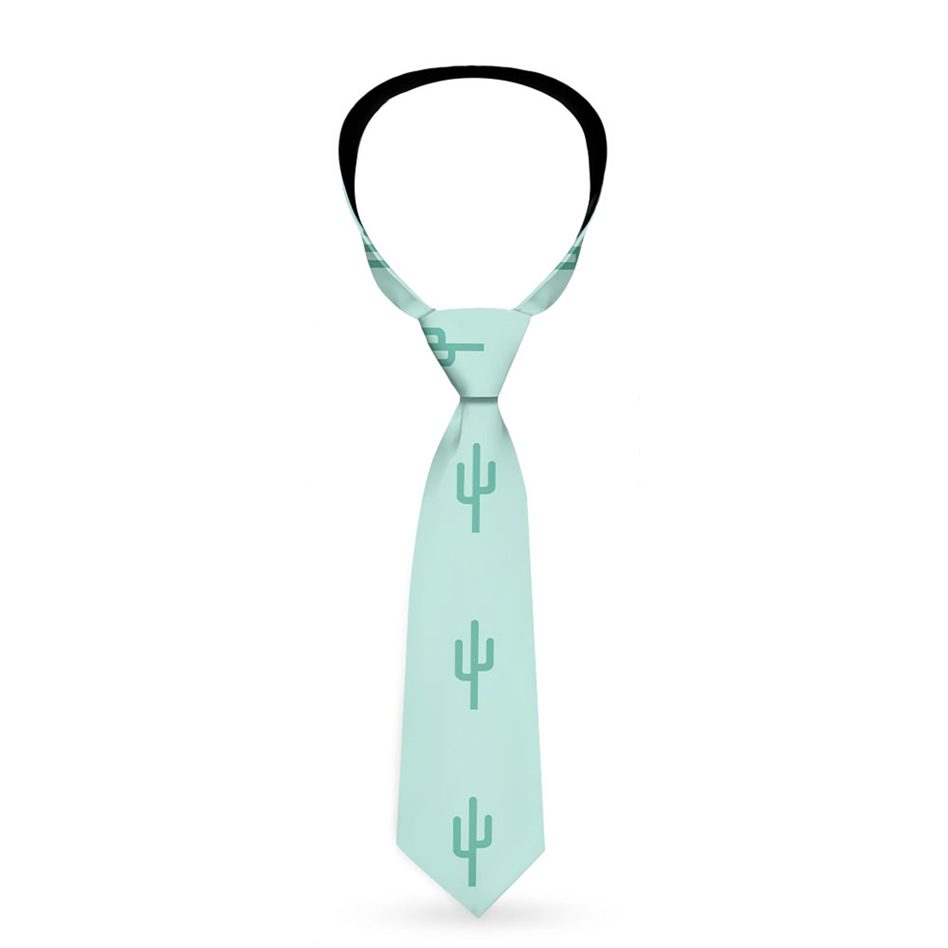 Buckle-Down Necktie - Cacti1 Aqua Blues Neckties Buckle-Down