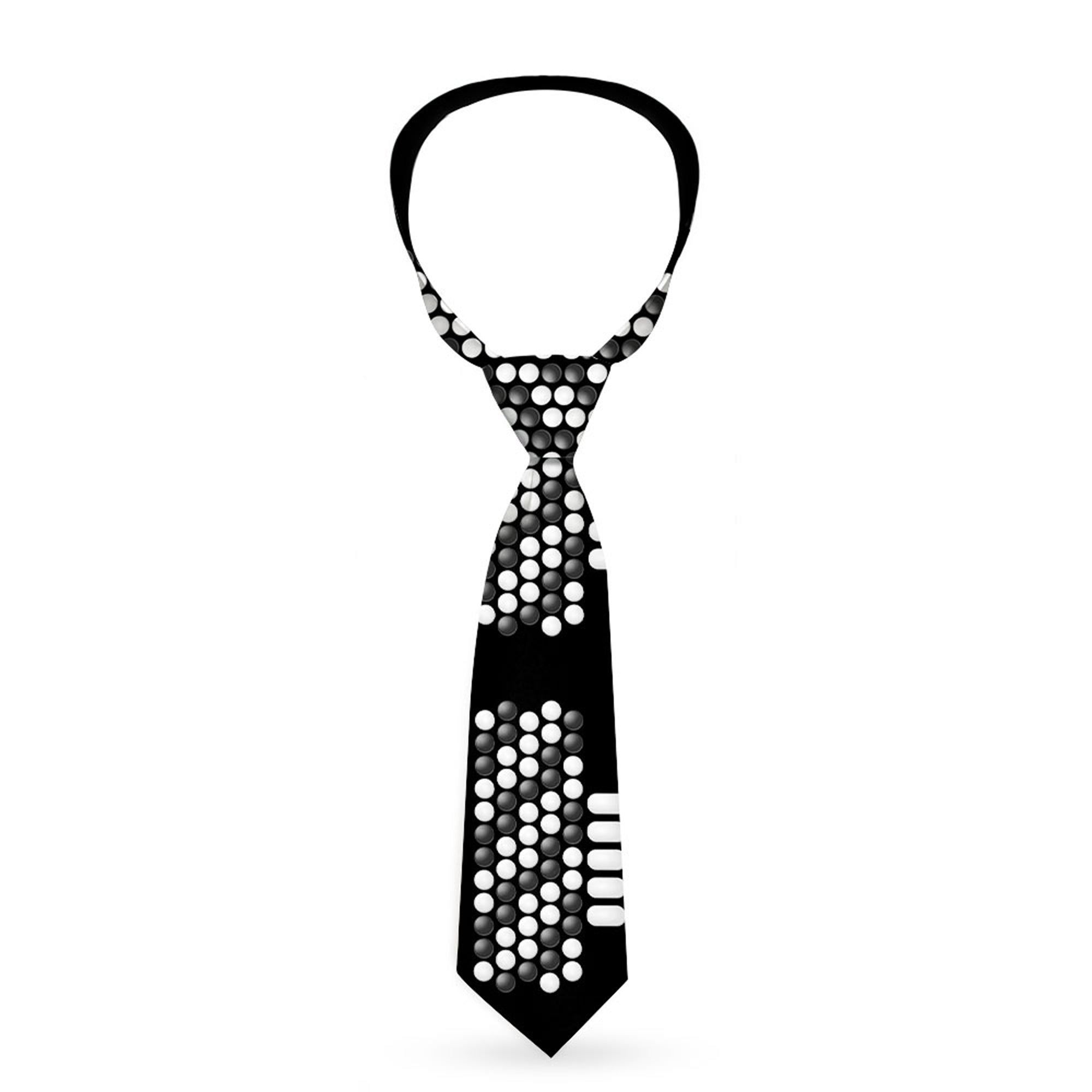 Necktie Standard - Accordion Black/White/Grays Neckties Buckle-Down