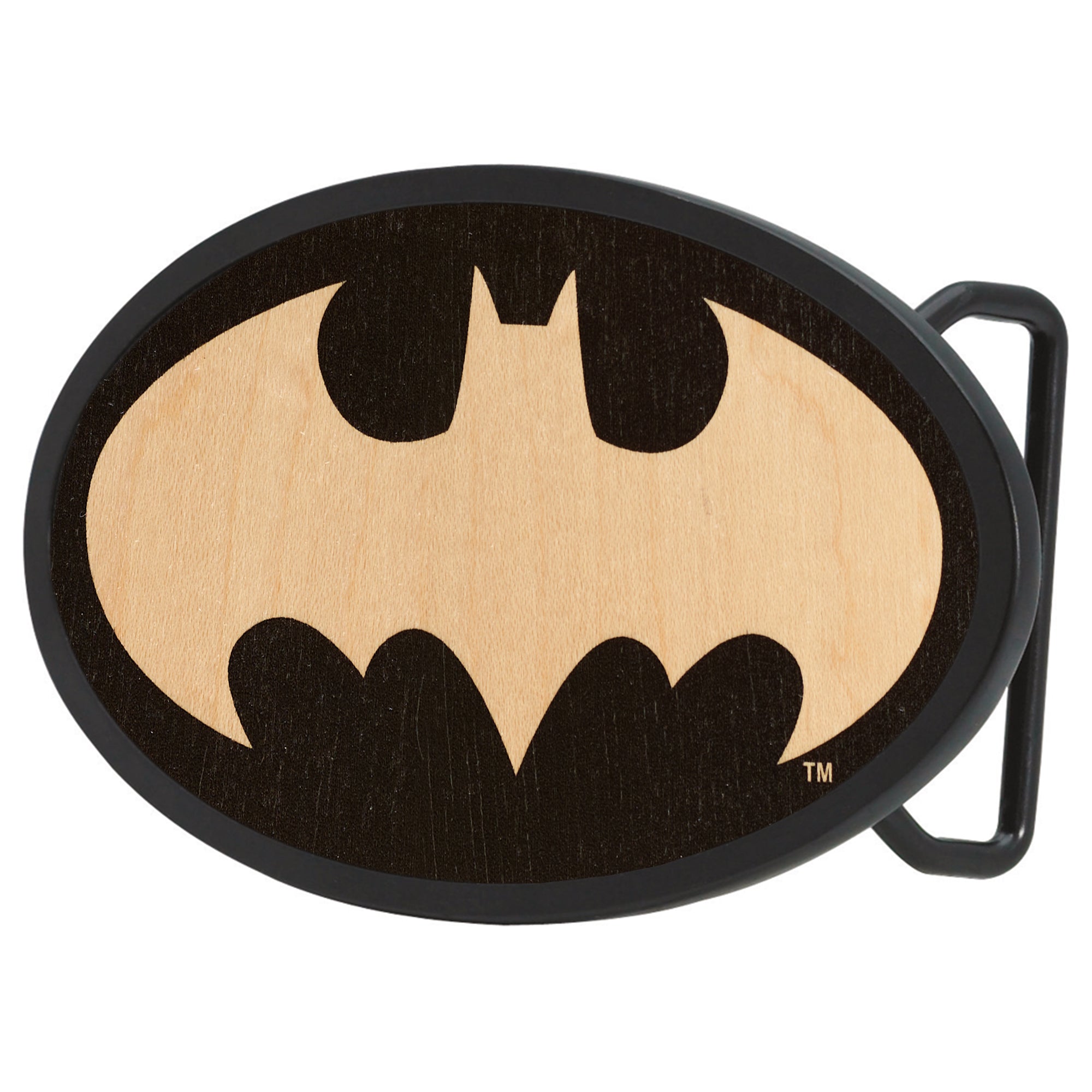 Batman Framed GW Black - Chrome Oval Rock Star Buckle Belt Buckles DC Comics