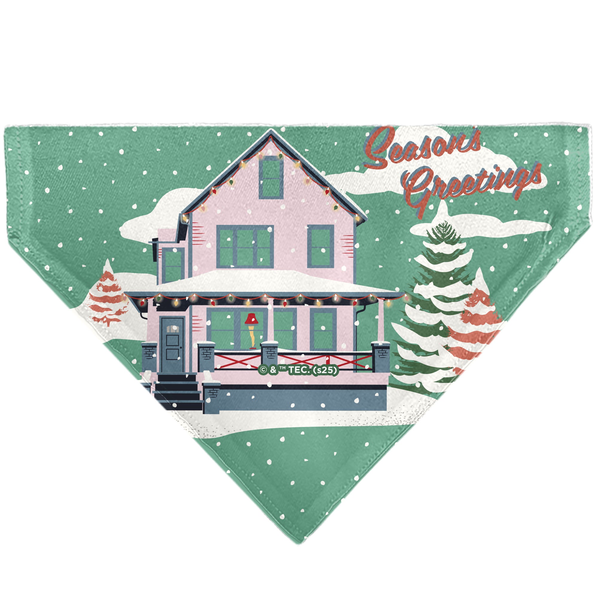 Pet Bandana - A Christmas Story Easter Bunny Ralphie Pose and House Pastels Pet Bandanas A Christmas Story