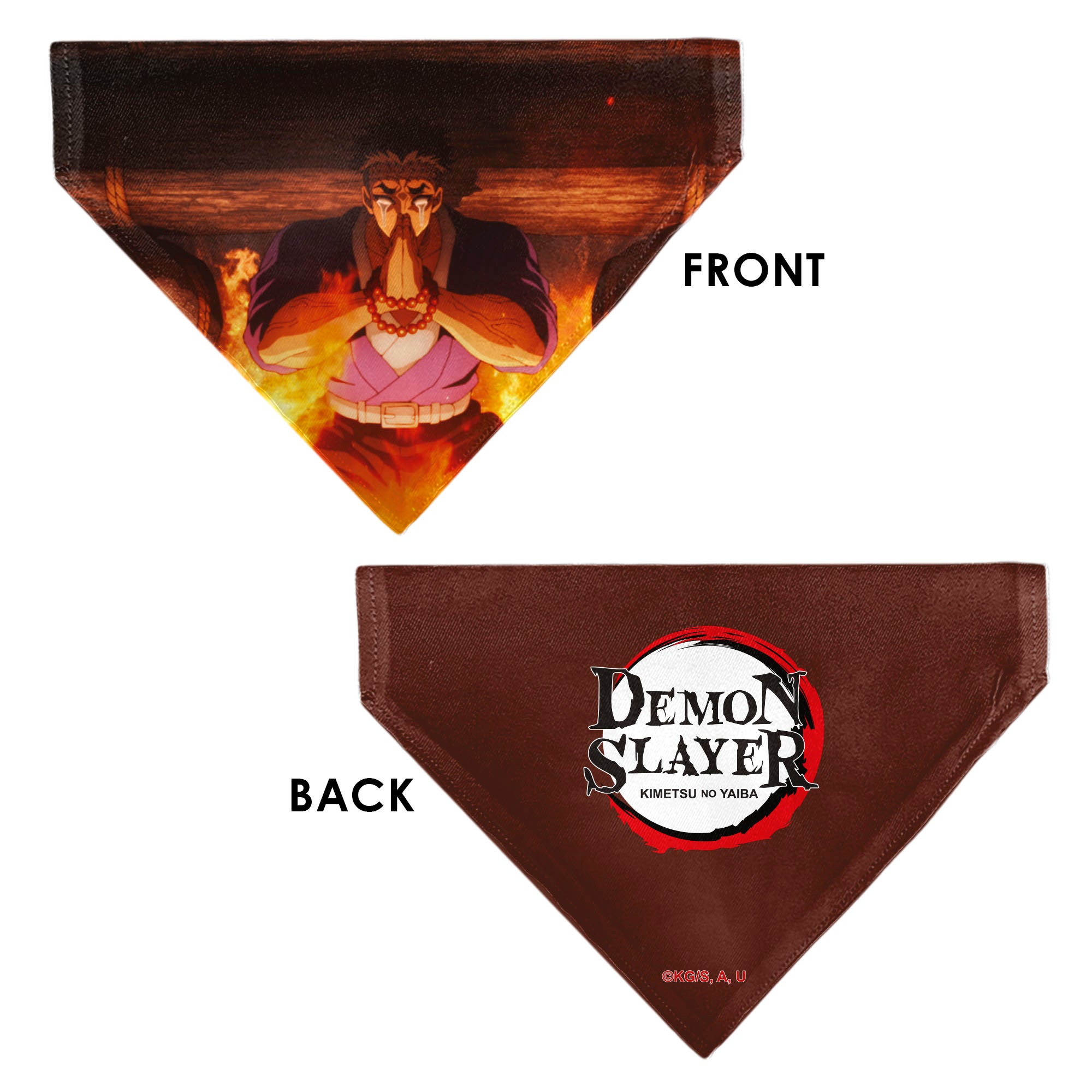 Pet Bandana - Demon Slayer Gyomei Himejima Prayer Pose Scene Pet Bandanas Demon Slayer