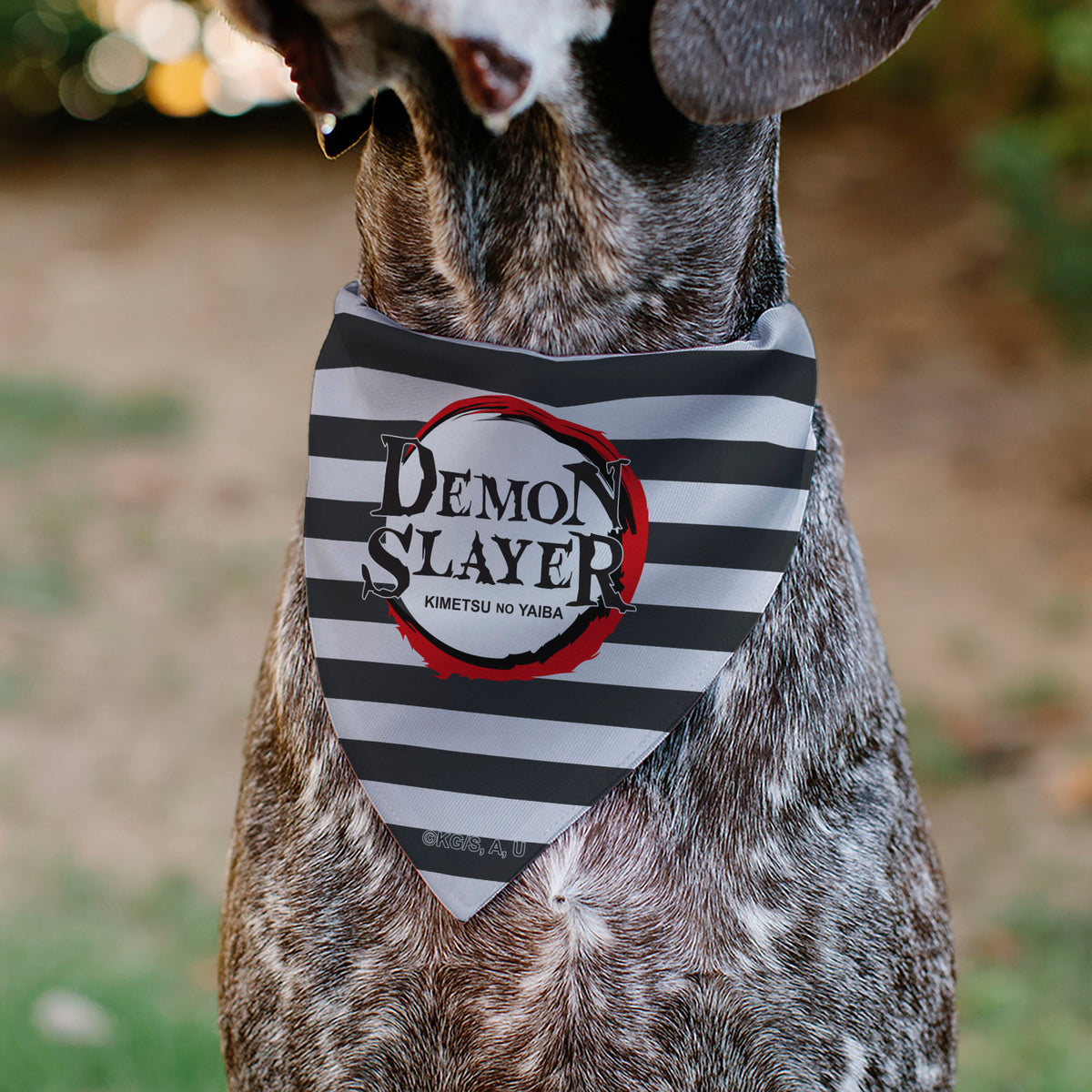 Pet Bandana - Demon Slayer Obanai Iguro Serpent Pose Scene Pet Bandanas Demon Slayer