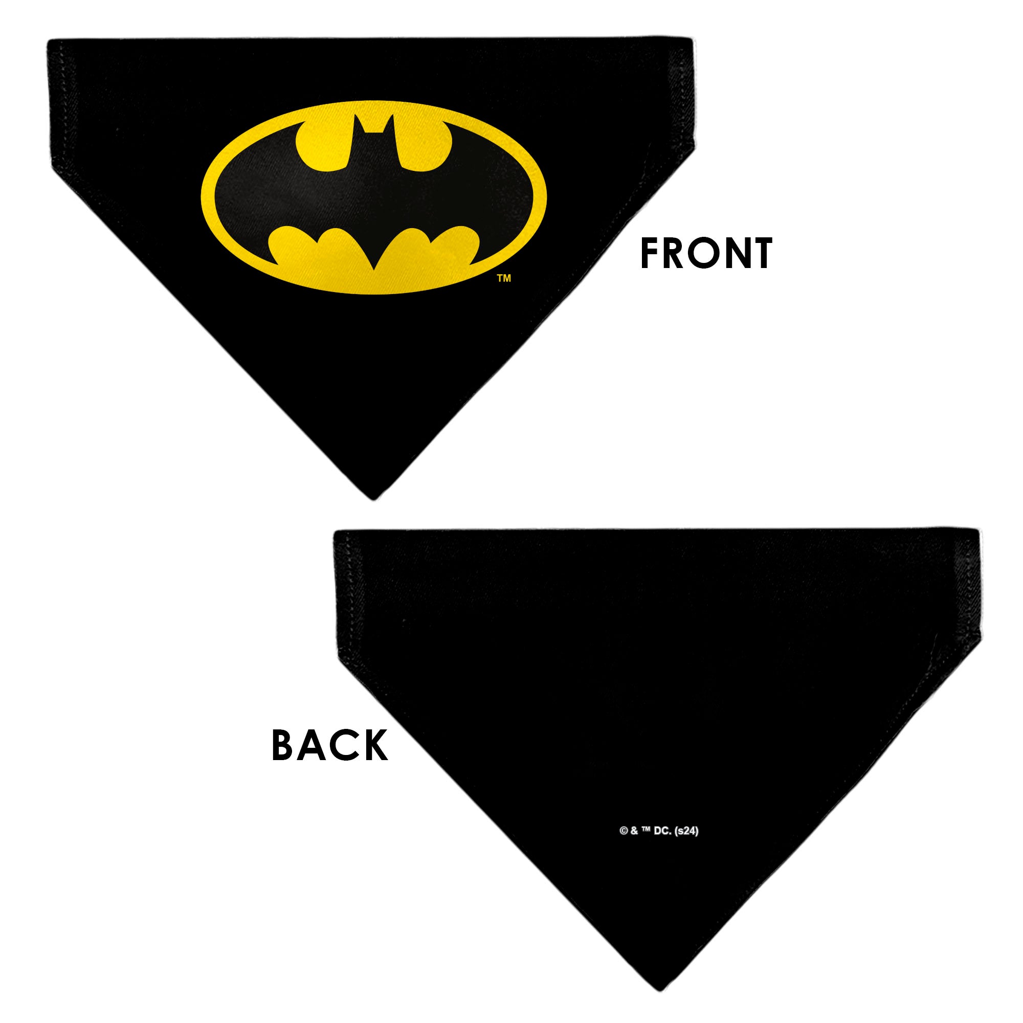 Pet Bandana - Batman Shield Logo Black/Yellow Pet Bandanas DC Comics