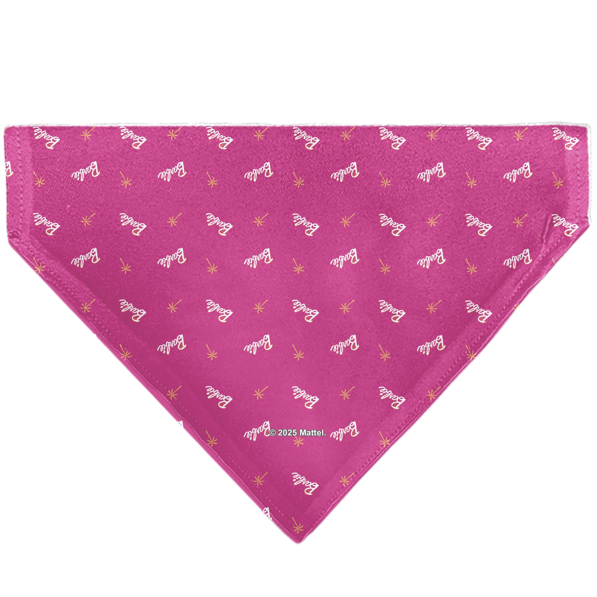Pet Bandana - BARBIE Script and Palm Tree Icon Pink/White/Orange Pet Bandanas Barbie
