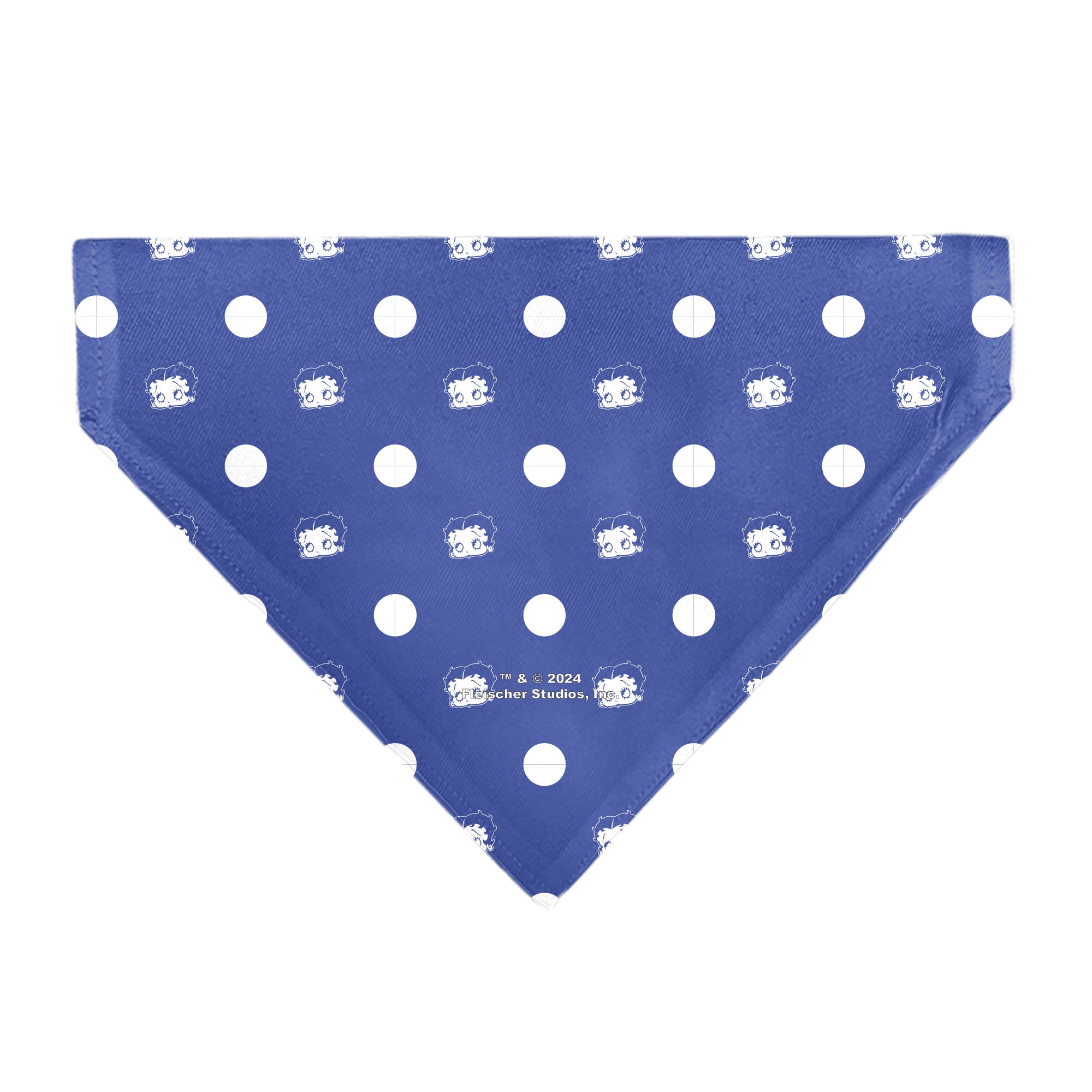 Pet Bandana - Bandana Betty Boop USA Heart Pose Polka Dot/Face Blue/White Pet Bandanas Betty Boop