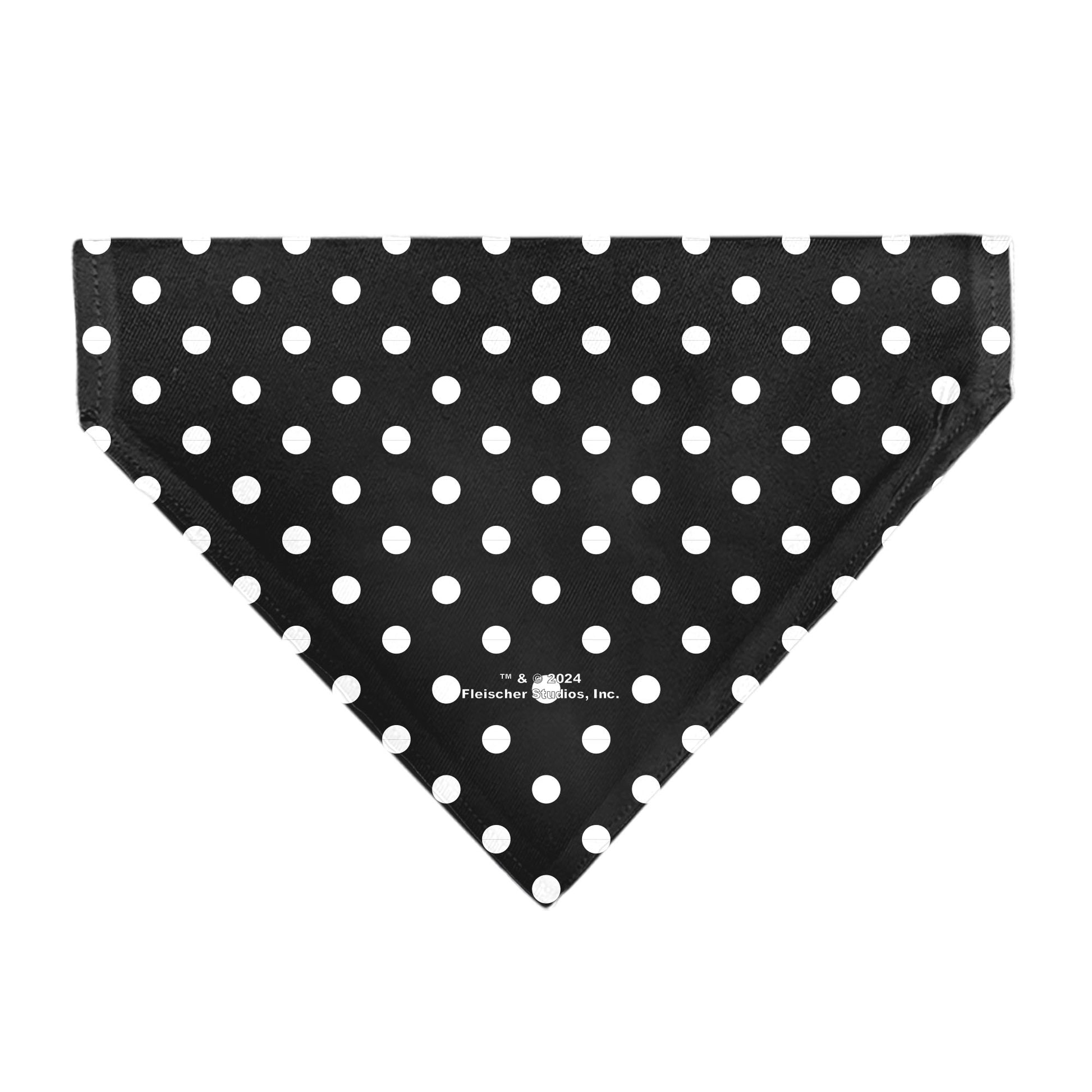 Pet Bandana - Bandana BETTY BOOP Biker Betty Winking Pose and Text Polka Dot Black/White/Yellow Pet Bandanas Betty Boop
